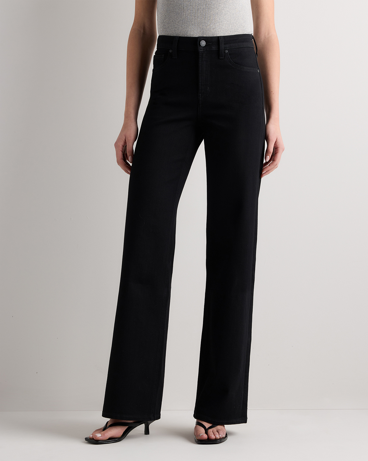Black Bella Stretch Wide Leg Jeans