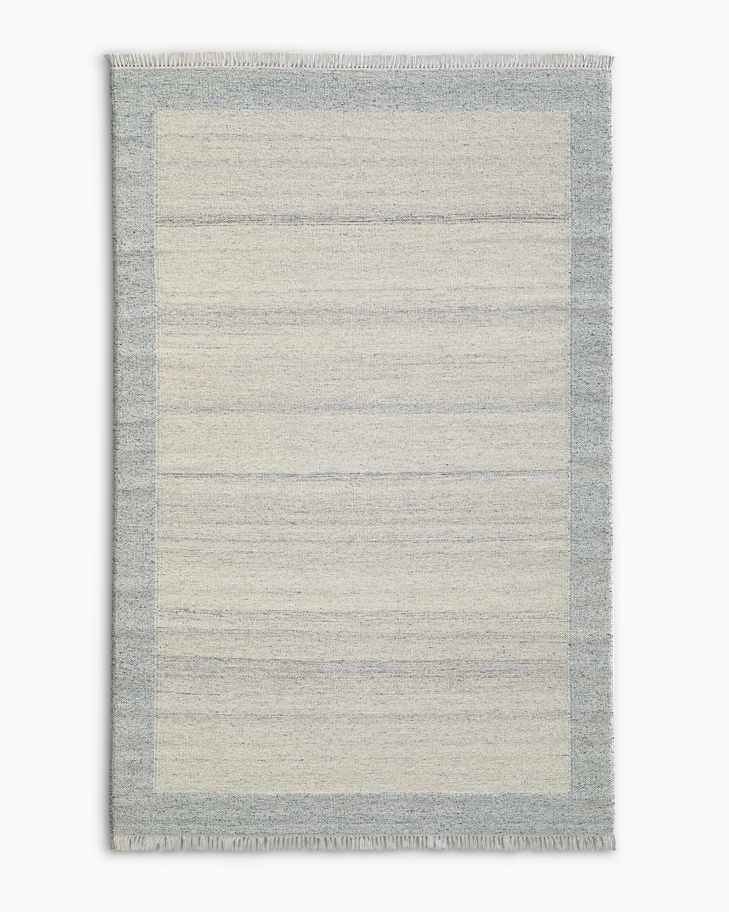 Light Blue Sahara Flatweave Wool Rug