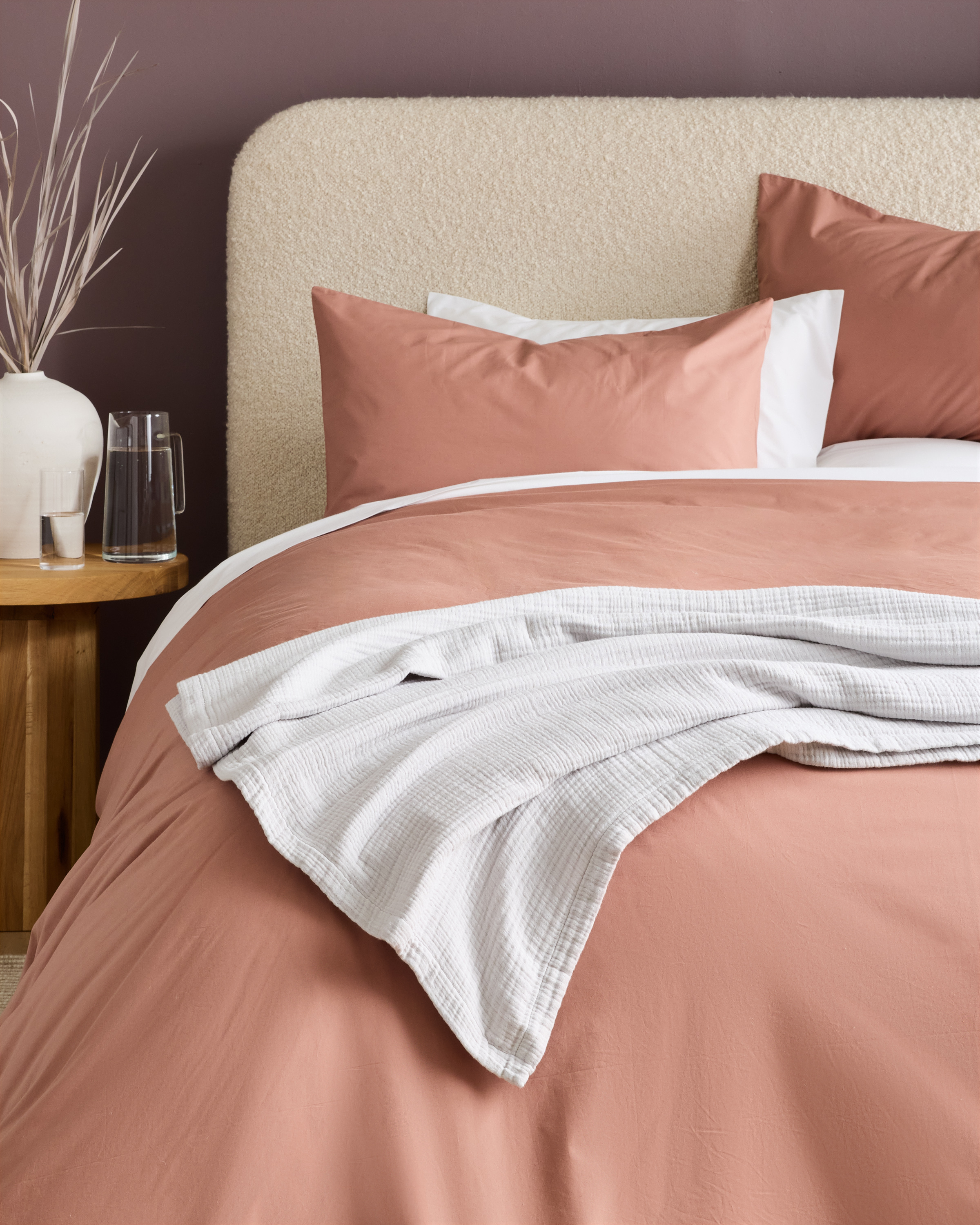 Light Grey Organic Airy Gauze Blanket