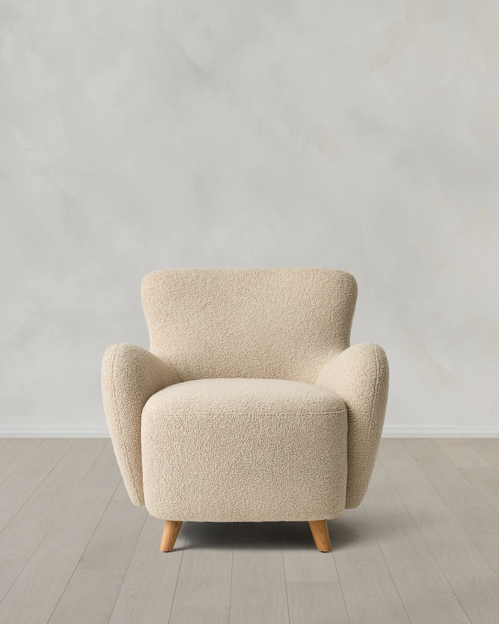 Teddy Boucle Wingback Accent Chair