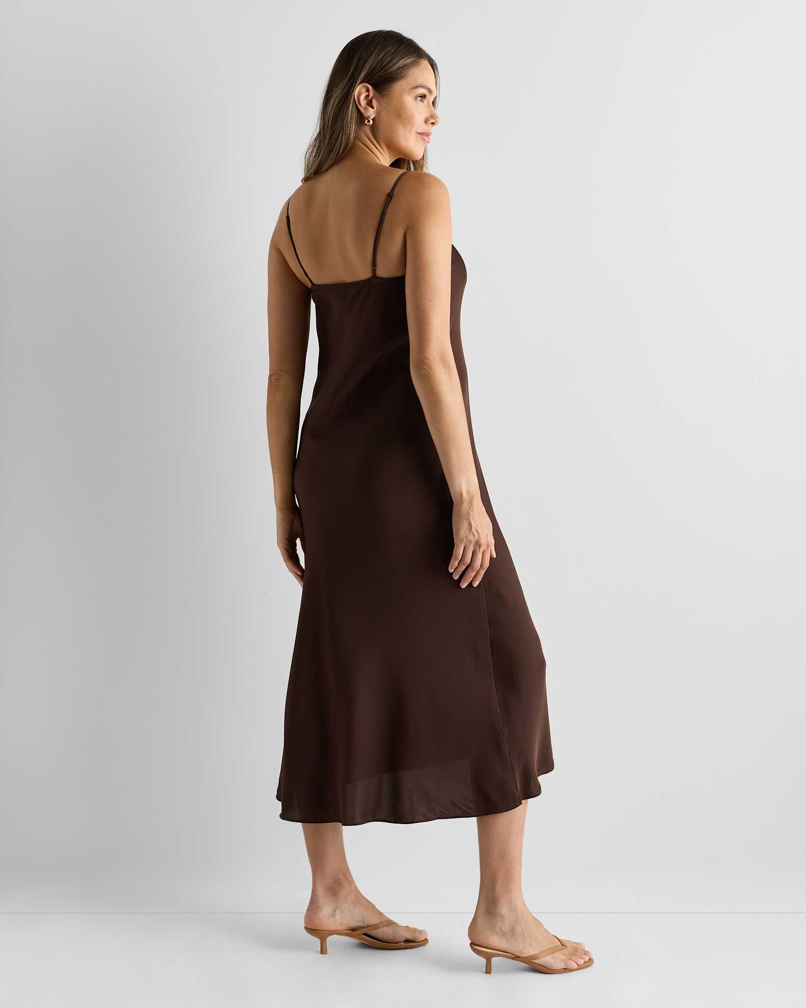 maternity slip dress satin Beige Satin Lace Side Slit Maternity Slip Dress