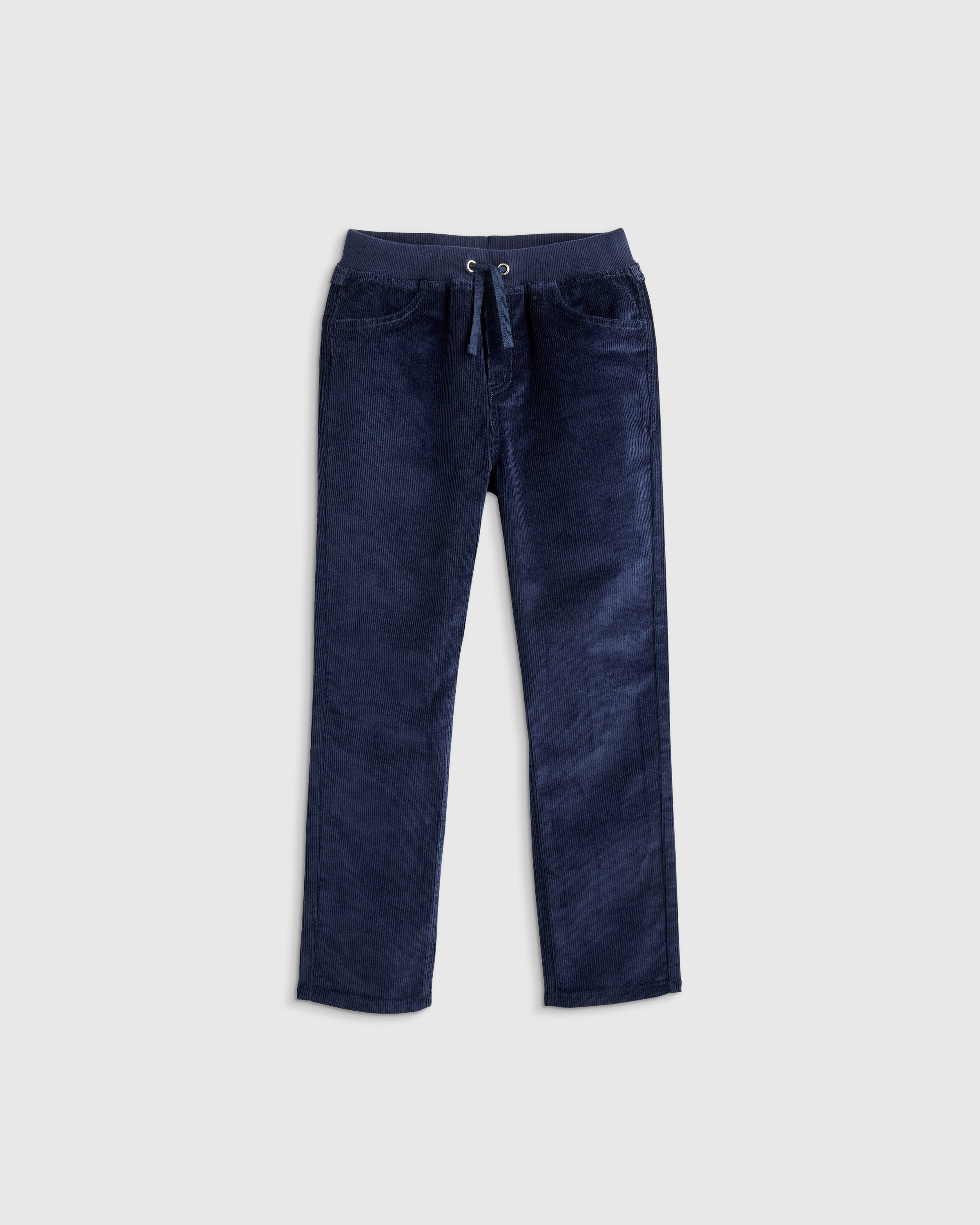 Deep Navy Organic Cotton Stretch Corduroy Pull-on Pant