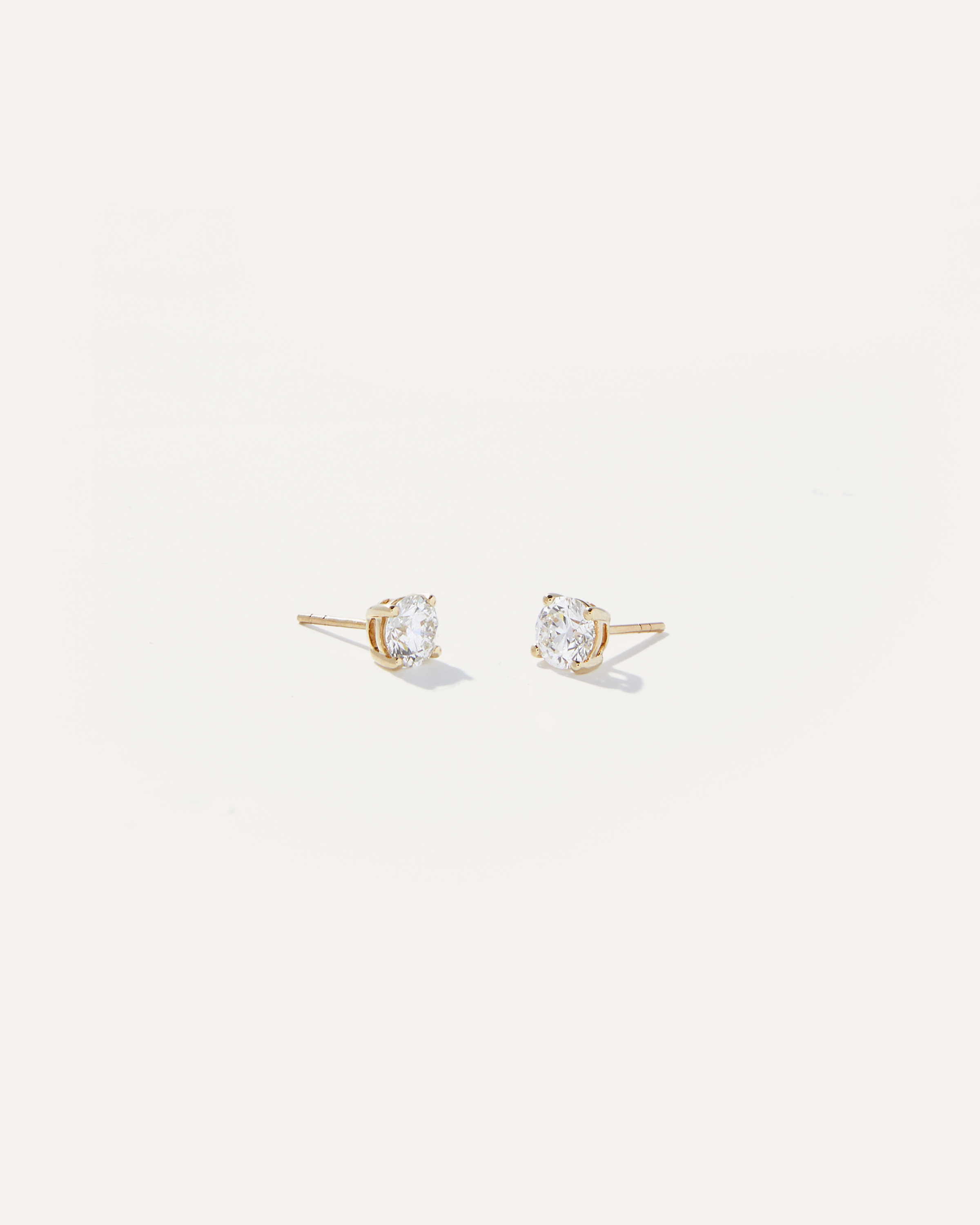 thumbnail image 2 of 4Ct Round Cut Lab Created Solitaire Diamond Stud Earrings – 14k White Gold Over Sterling Silver 2 of 6