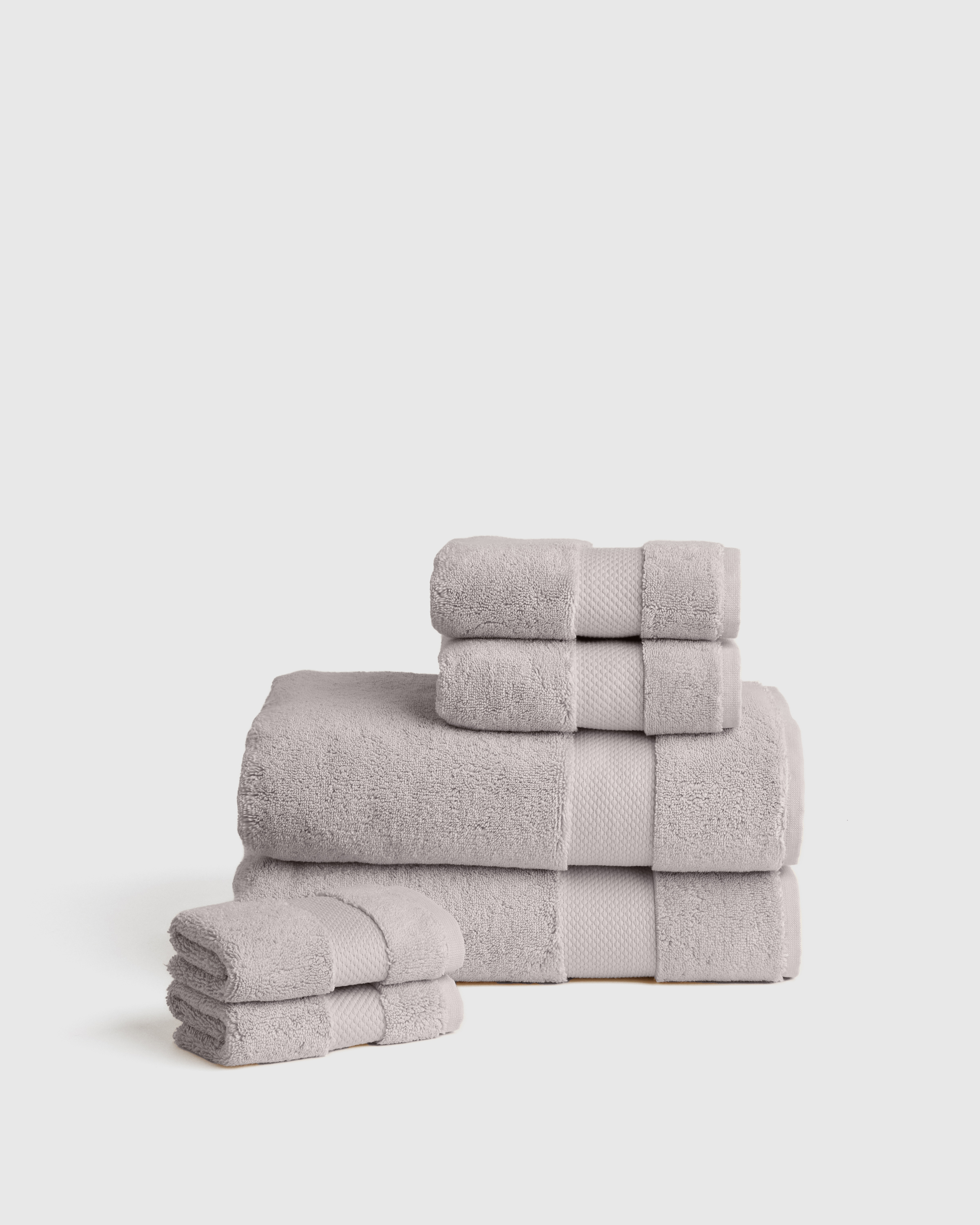 Grey Ensemble de serviettes de bain turques ultra moelleuses