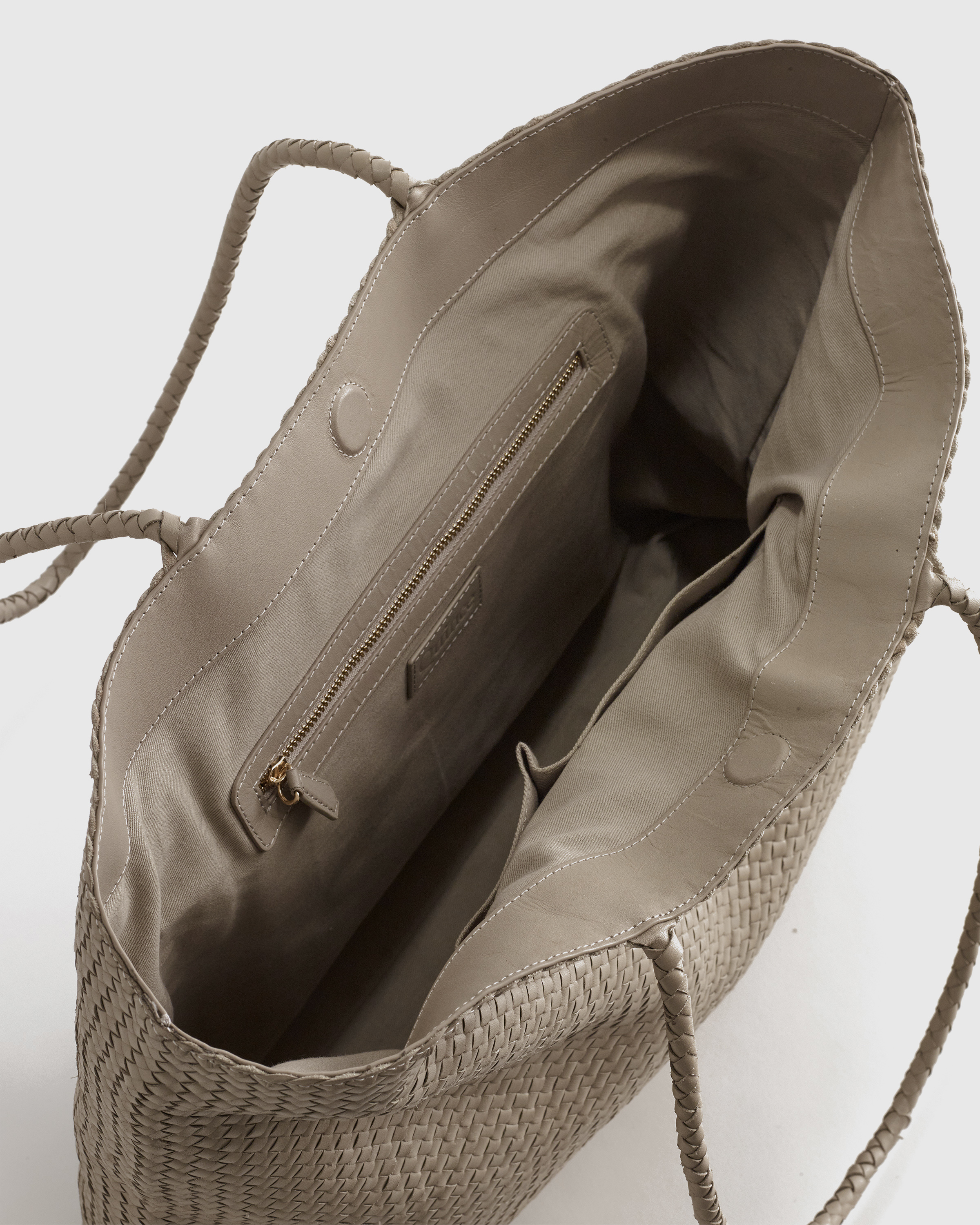 Italian Leather Handwoven Tote - Thumbnail 3