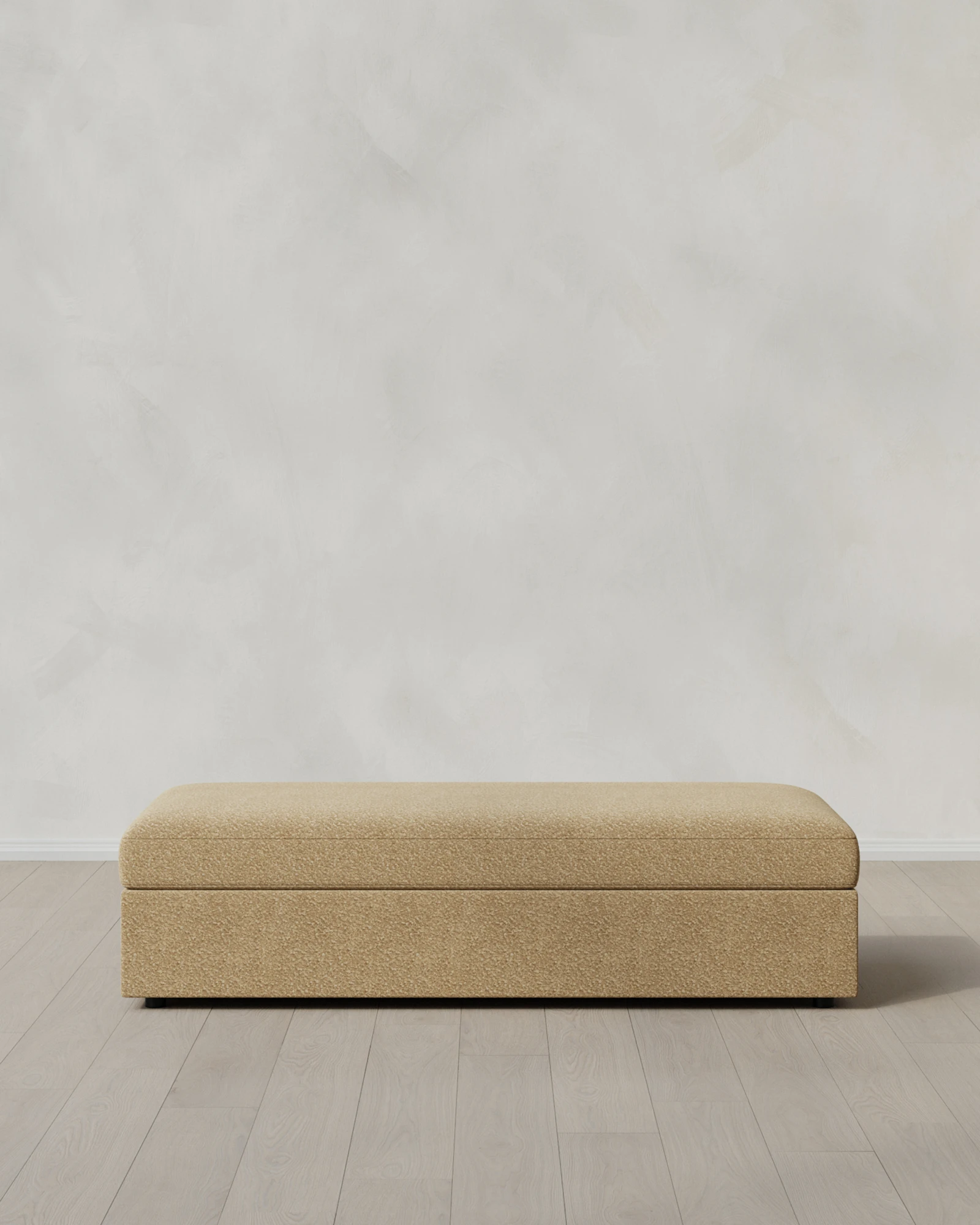 Sierra Coffee Ottoman in Performance Boucle
