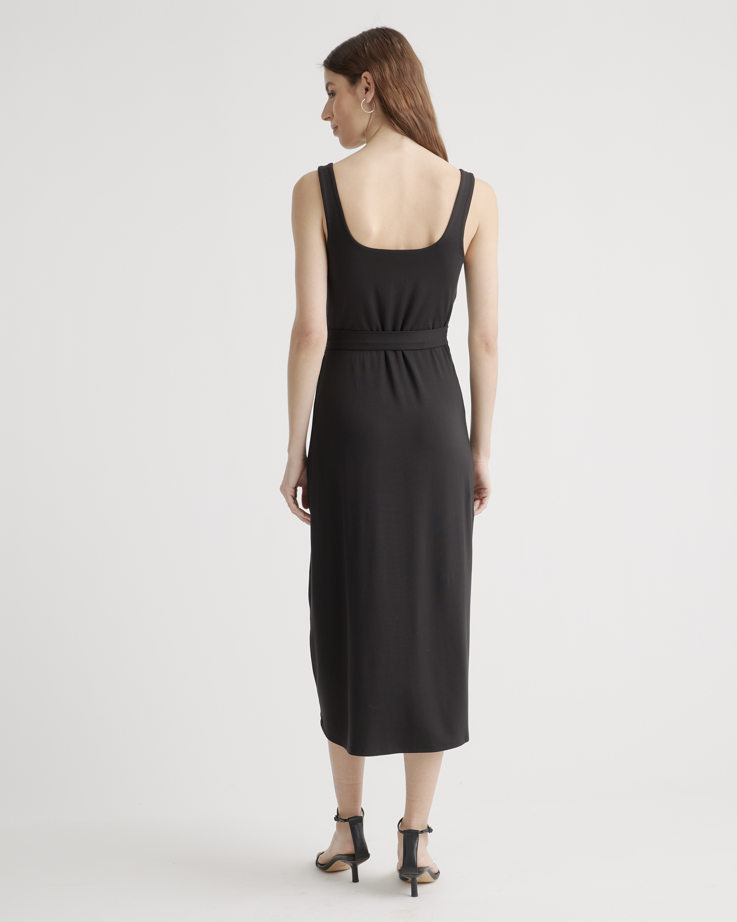 tencel jersey side tie midi dress Quince | Dresses | Quince Women Tencel Jersey Side Tie Midi Dress Black L