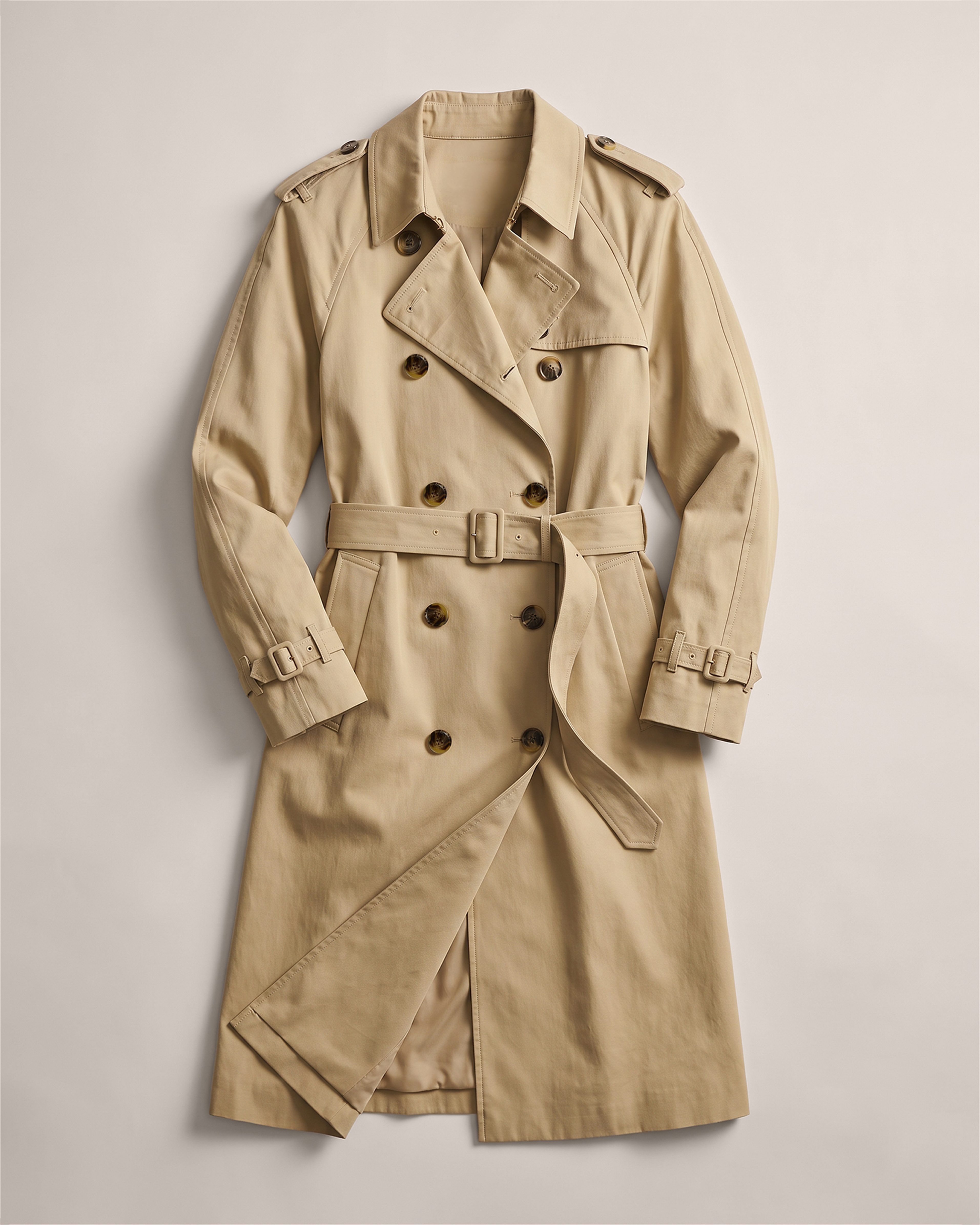 Comfort Stretch Long Trench Coat
