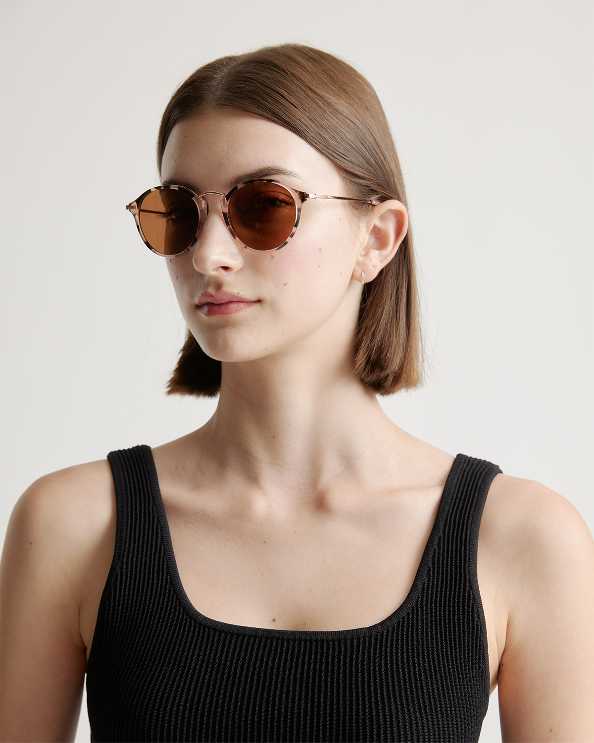 Ryder Polarized Acetate Sunglasses in Tan Tortoise with  display picture 3