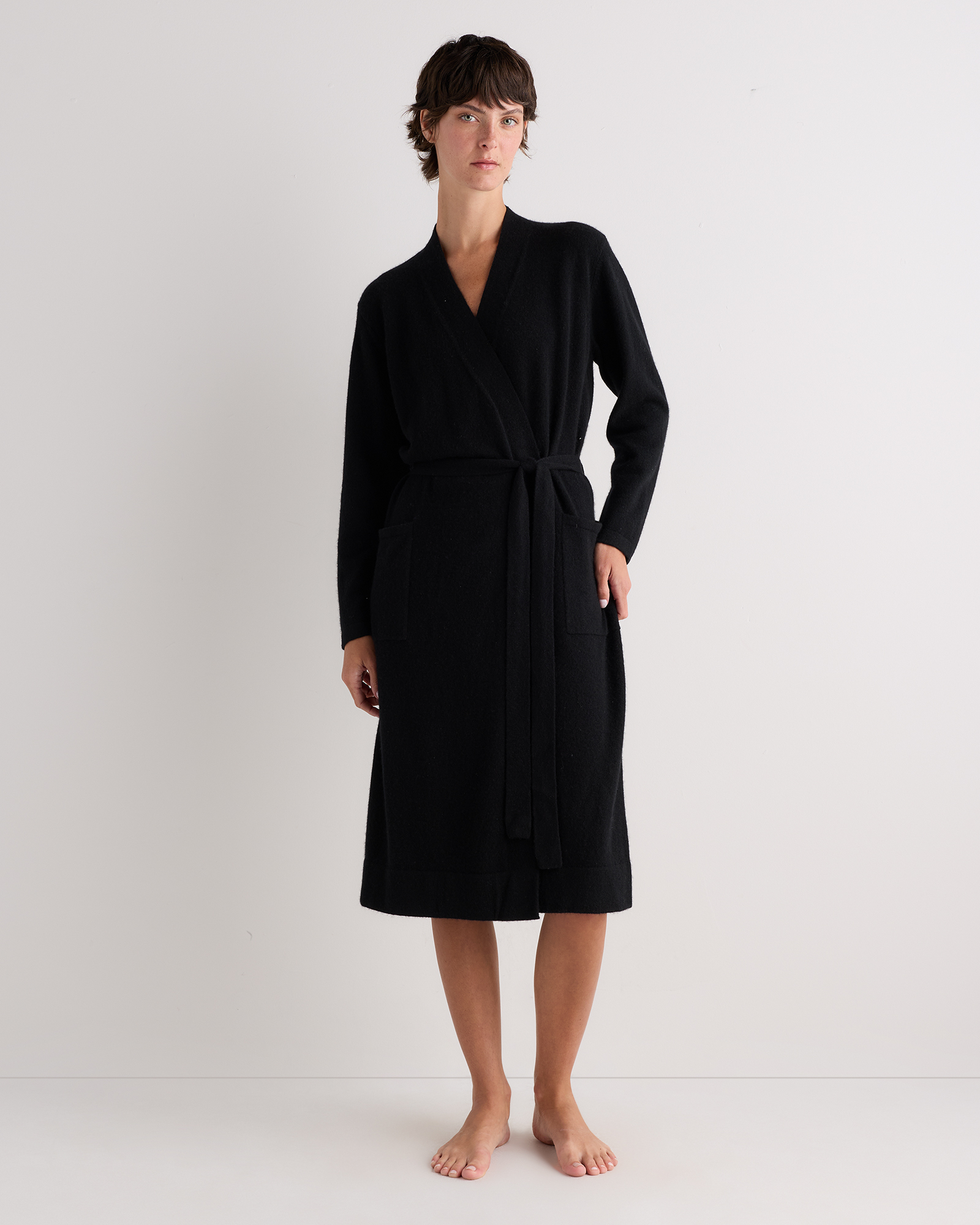 Black Mongolian Cashmere Robe