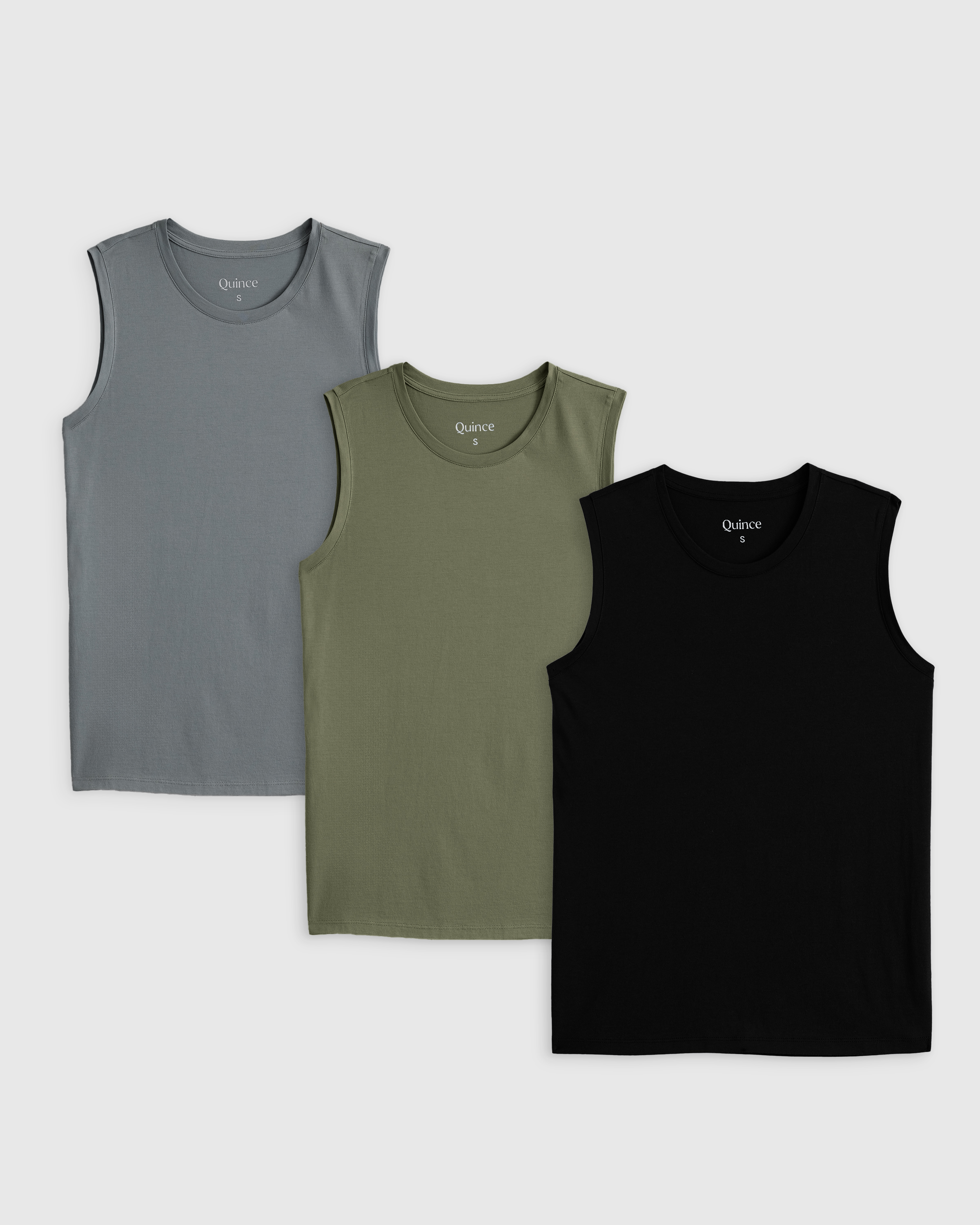 Dark grey Cotton Modal Muscle Tank-3