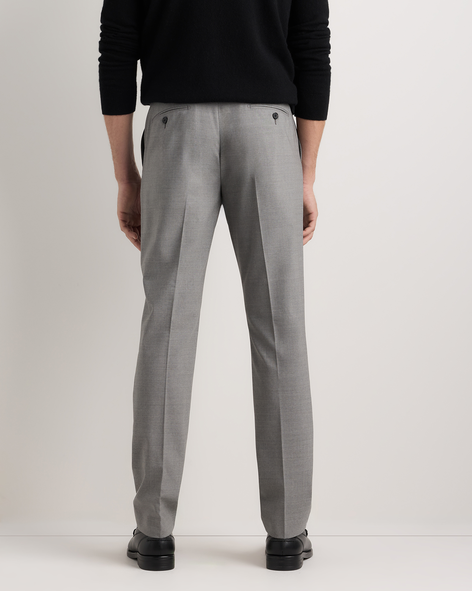 Men's Stretch Wool Dress Pants Slim in Grey Melange, Size 40x34 by Quince