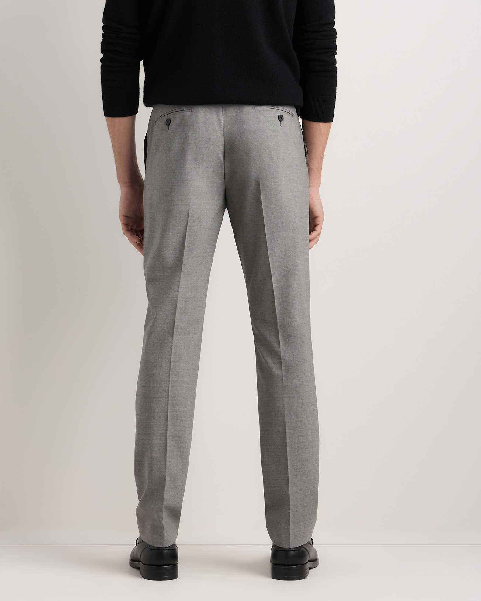 wool dress pants for men Grey Flannel Pant Luxire Custom Clothing Straight legs Retro Italian Style Mens Wool