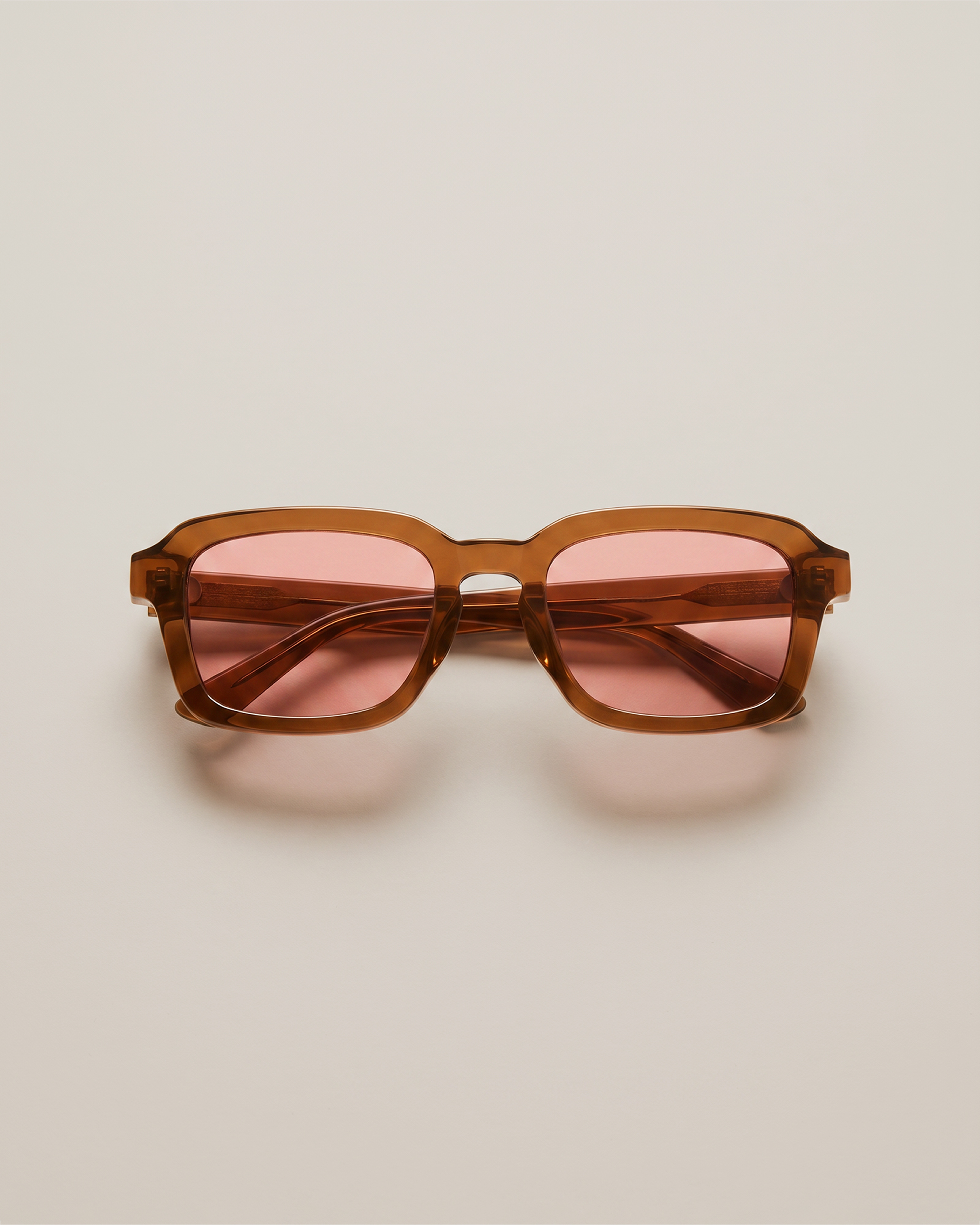 Clear Spice with Deep Rose lens Tulum Polarized Acetate Sunglasses