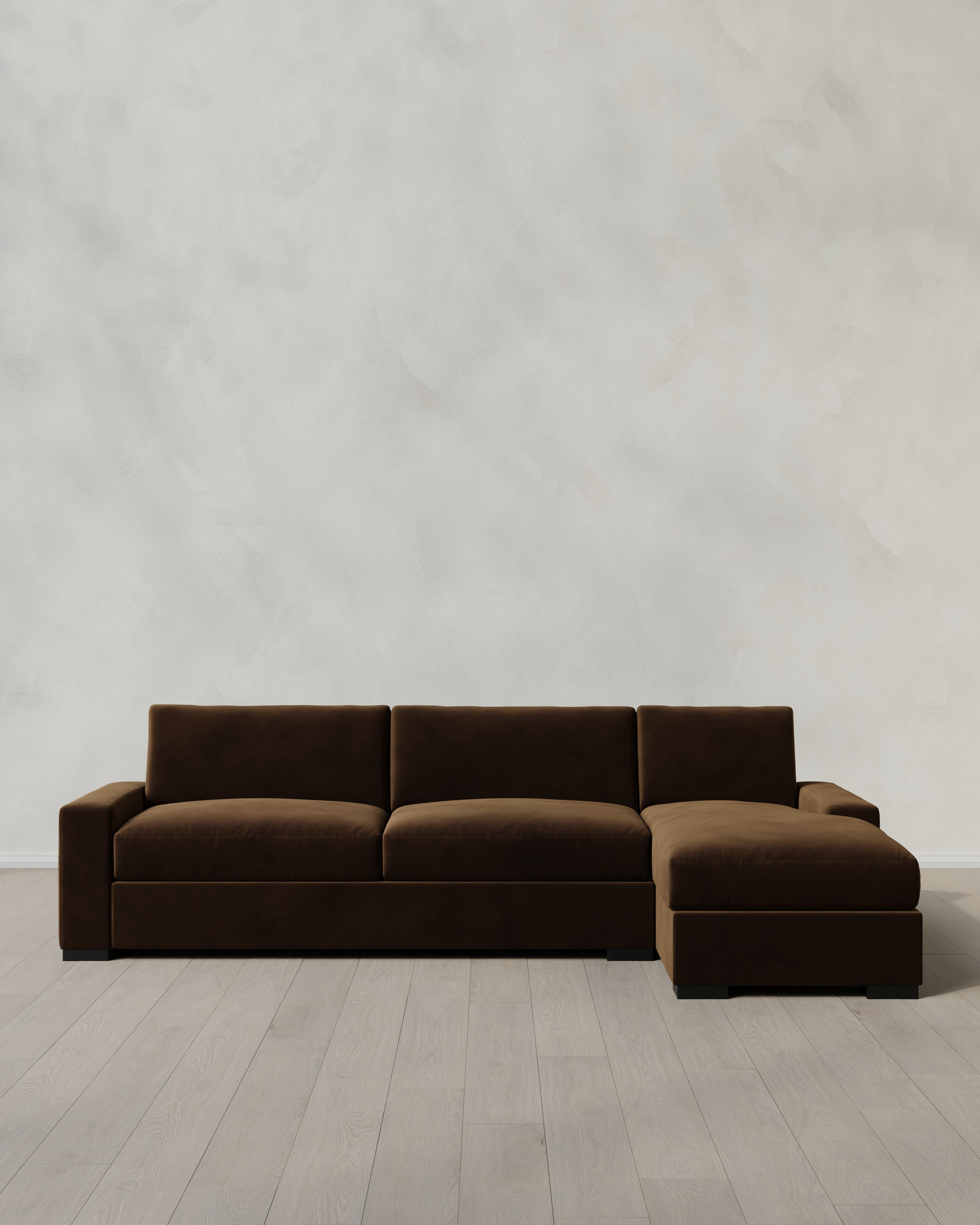 Java Stillman Chaise Sectional in Performance Velvet