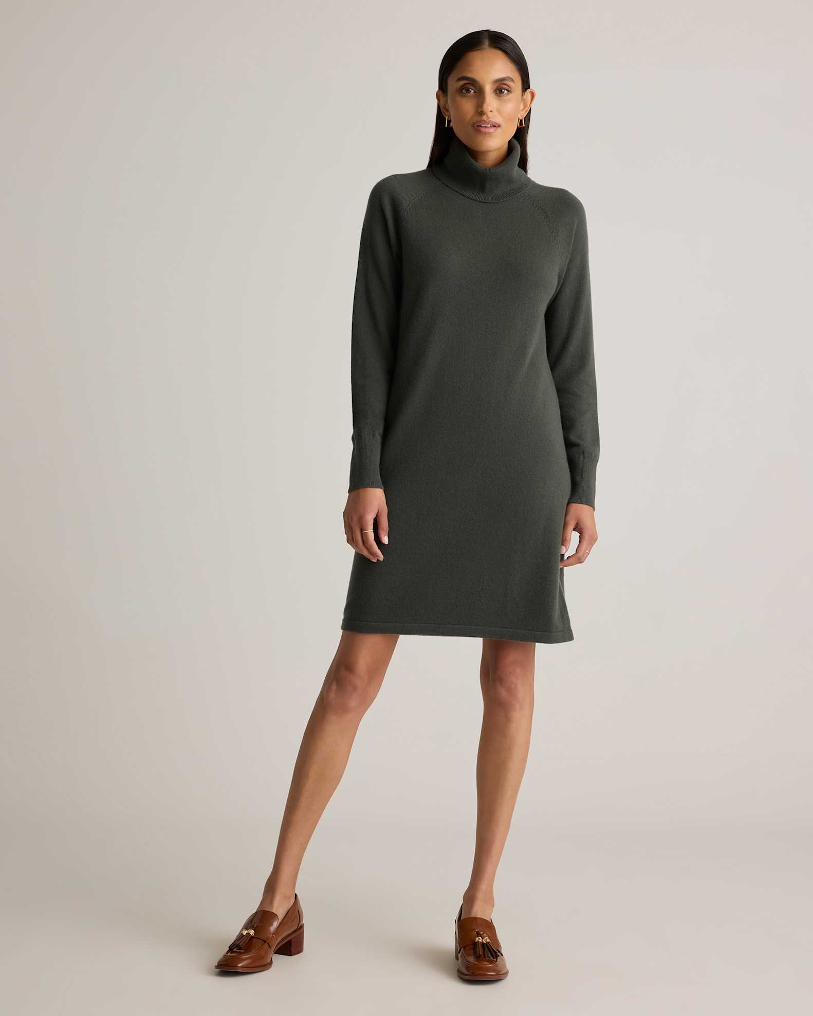 Cashmere Turtleneck Sweater Dress Quince