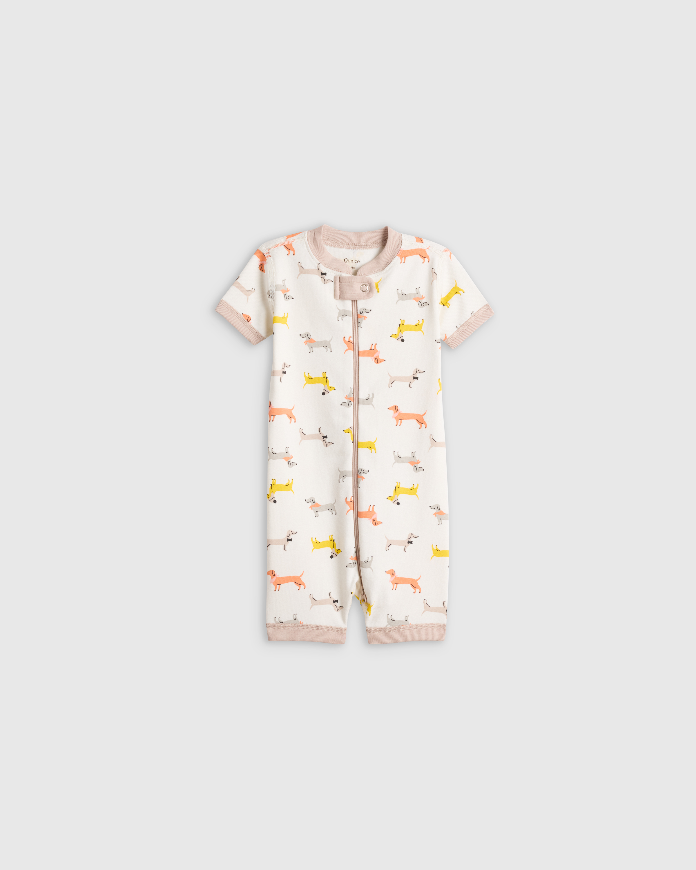 Puppies 100% Organic Cotton Shortie Onesie Pajama