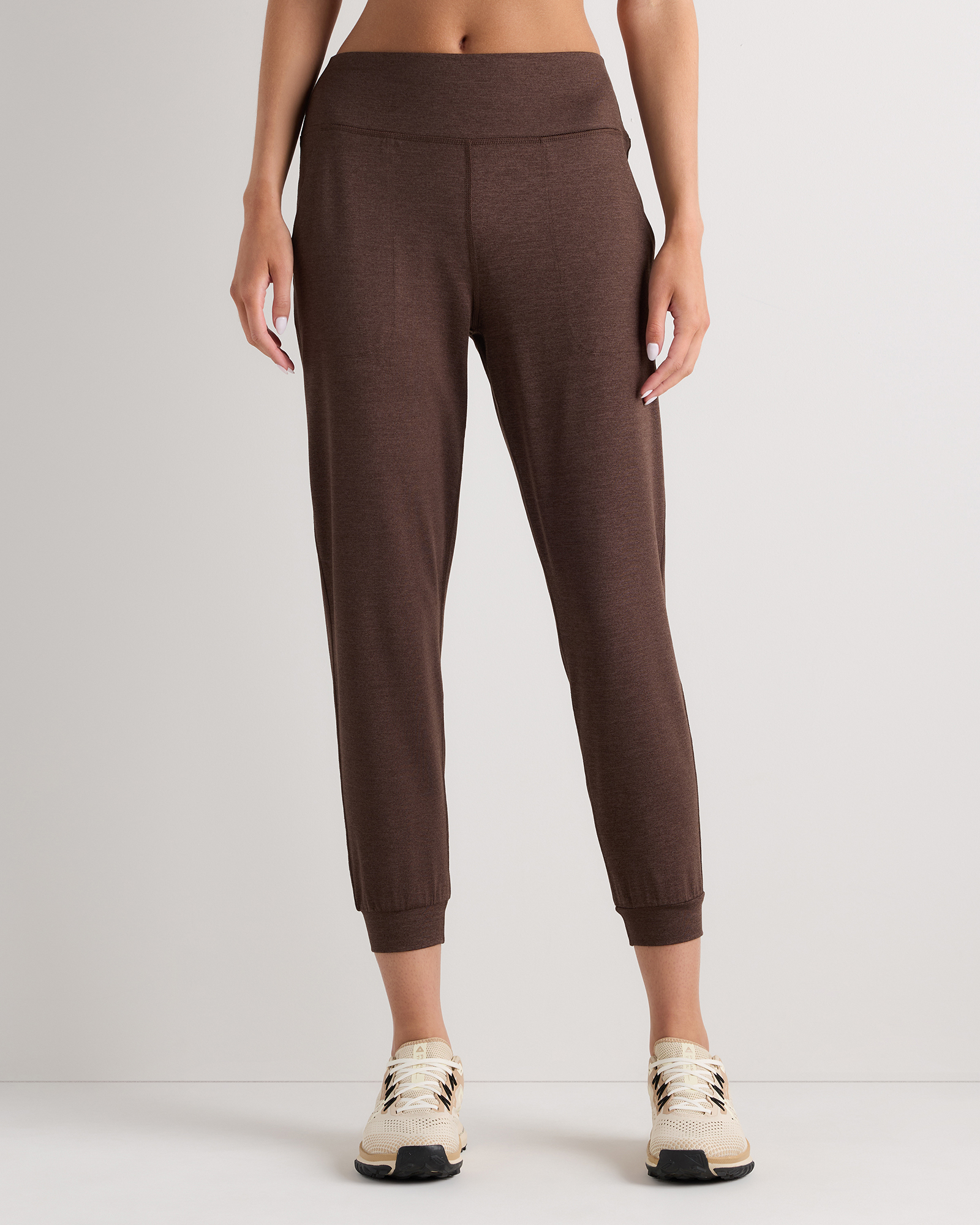 Heather Espresso Ultra-Soft Mid-Rise Jogger