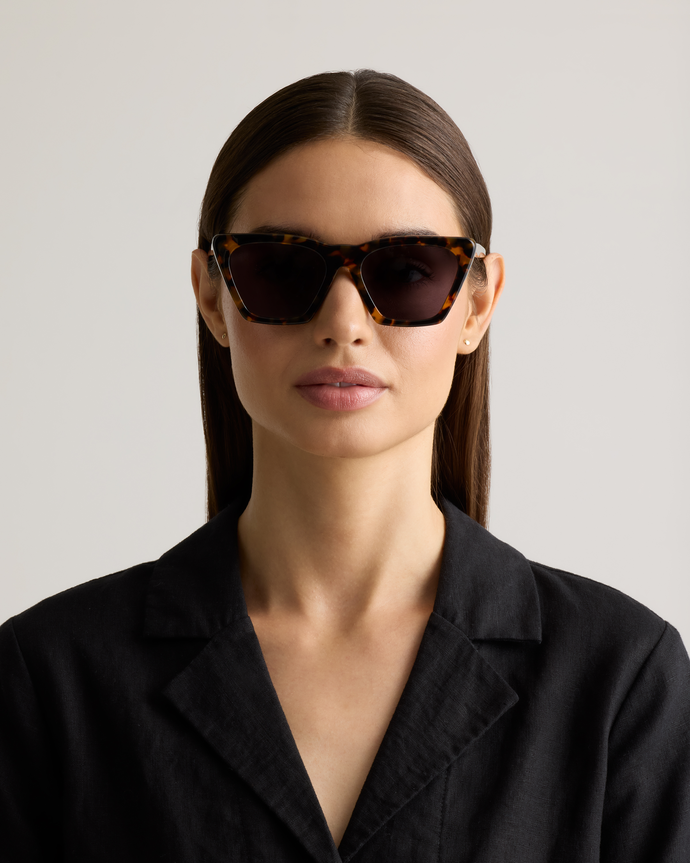 サングラス ^ONE BRILLIANT^ DanikaOB464Ivory Danika-OB464-Ivory Andy Polarized Acetate Sunglasses in Fawn Tortoise With Grey