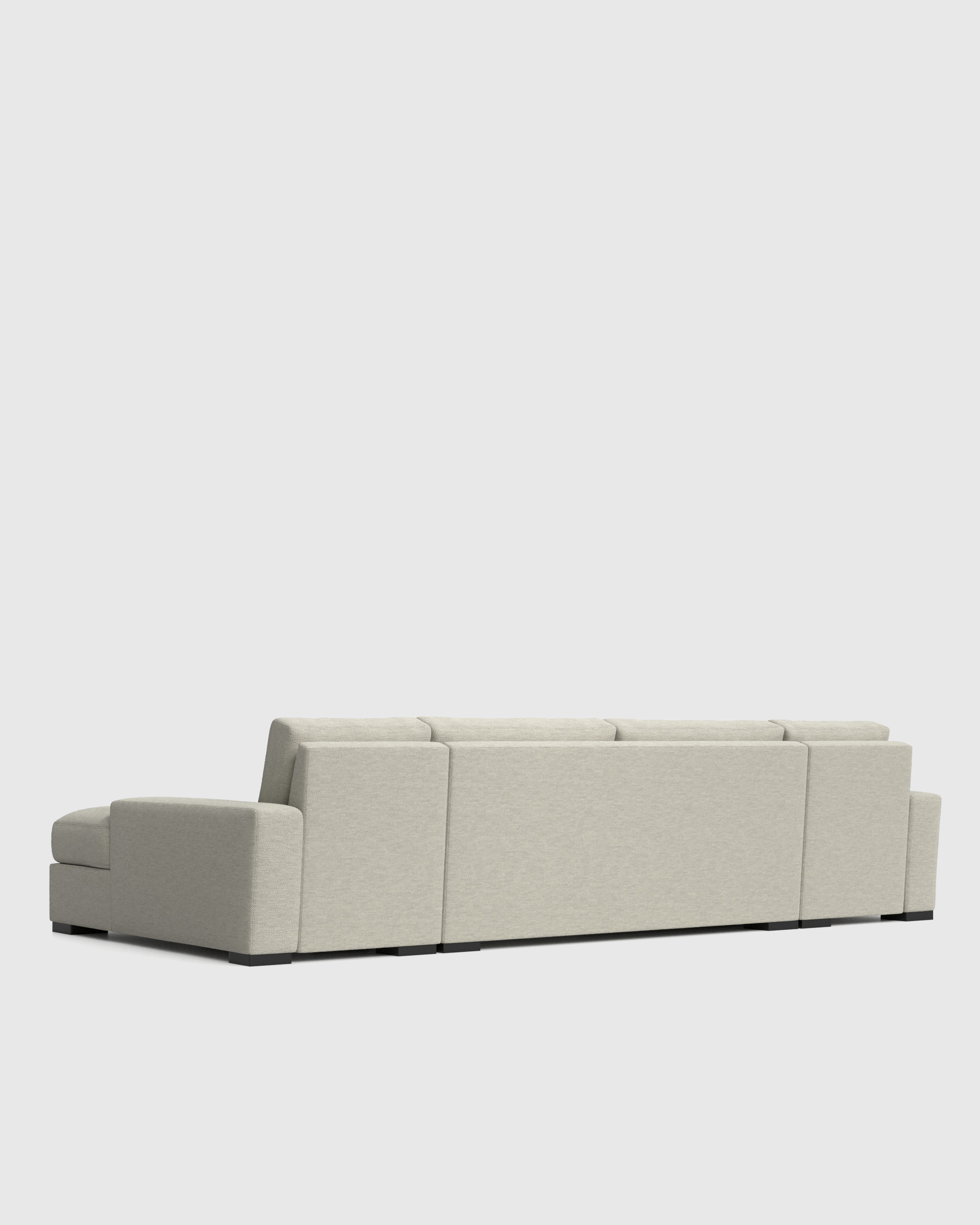 Stillman-Basketweave 134 U Sectional Flax Back angle Deep Seat