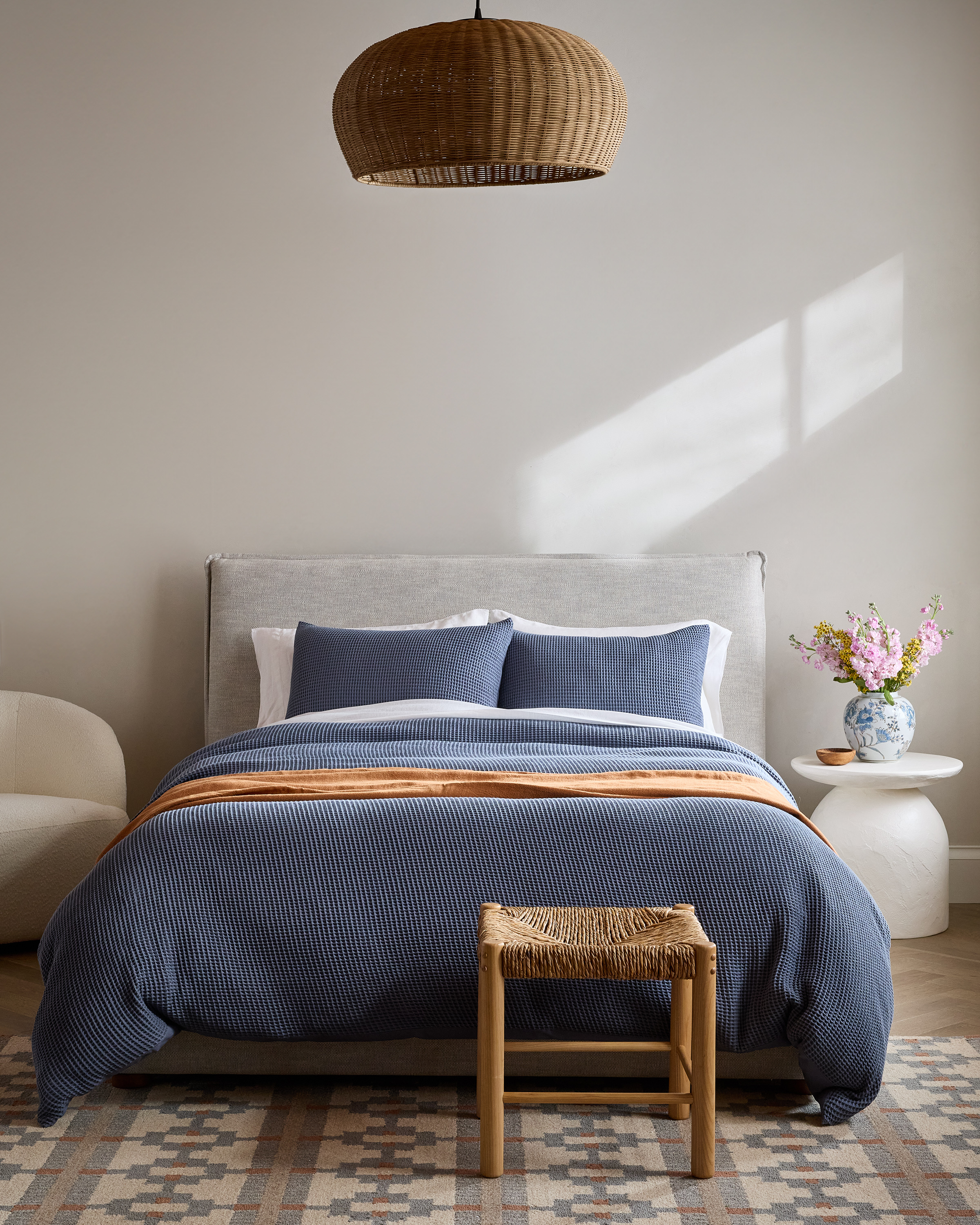 Mineral Organic Waffle Duvet Cover Set