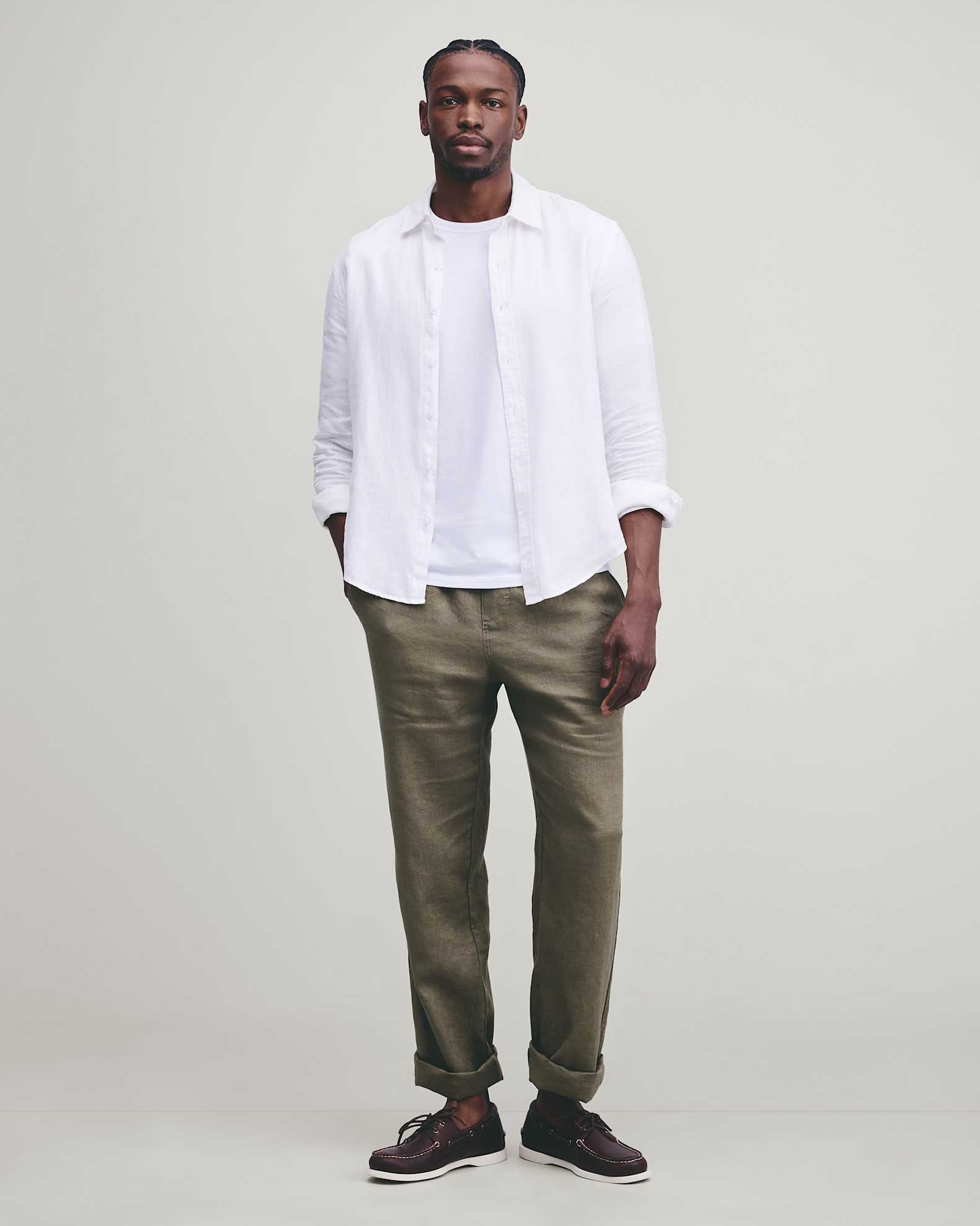 Men's 100% European Linen Relaxed Long Sleeve Shirt in White, Size XXL by Quince Men's 100% European Linen Relaxed Long Sleeve Shirt in White, Size XXL by Quince