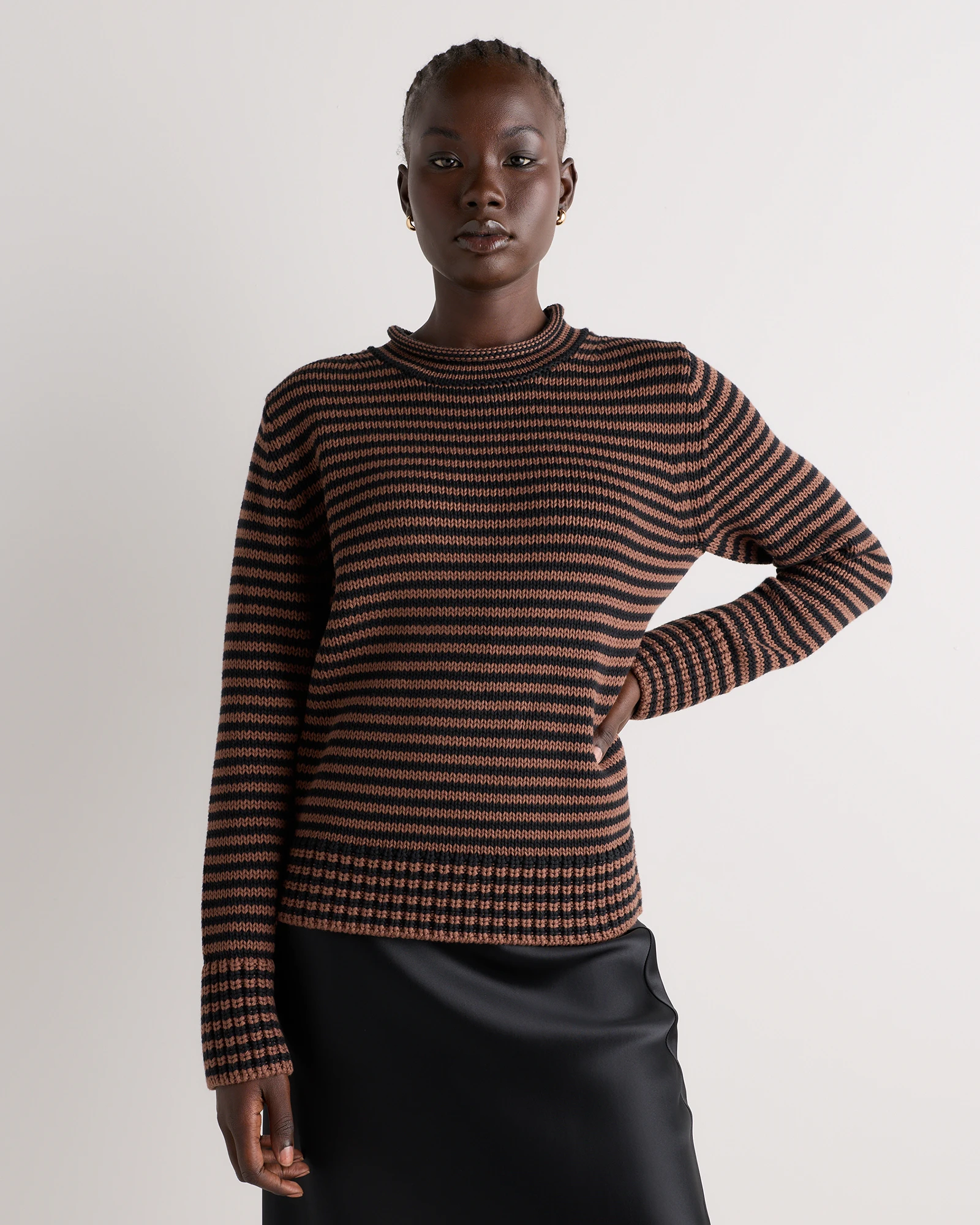 Women's 100% Organic Cotton Roll Neck Sweater