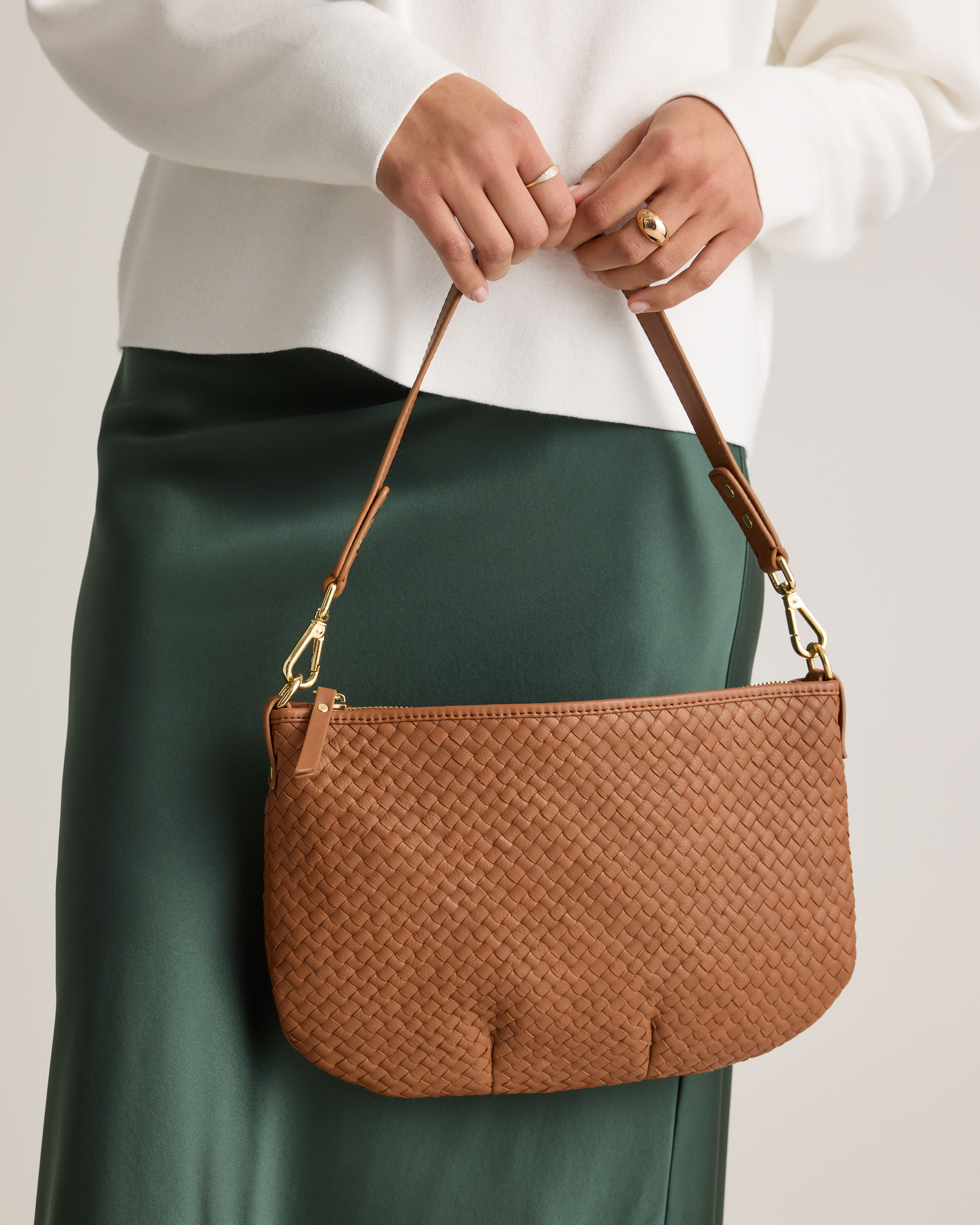 Italian Handwoven Leather Mini Shoulder Bag
