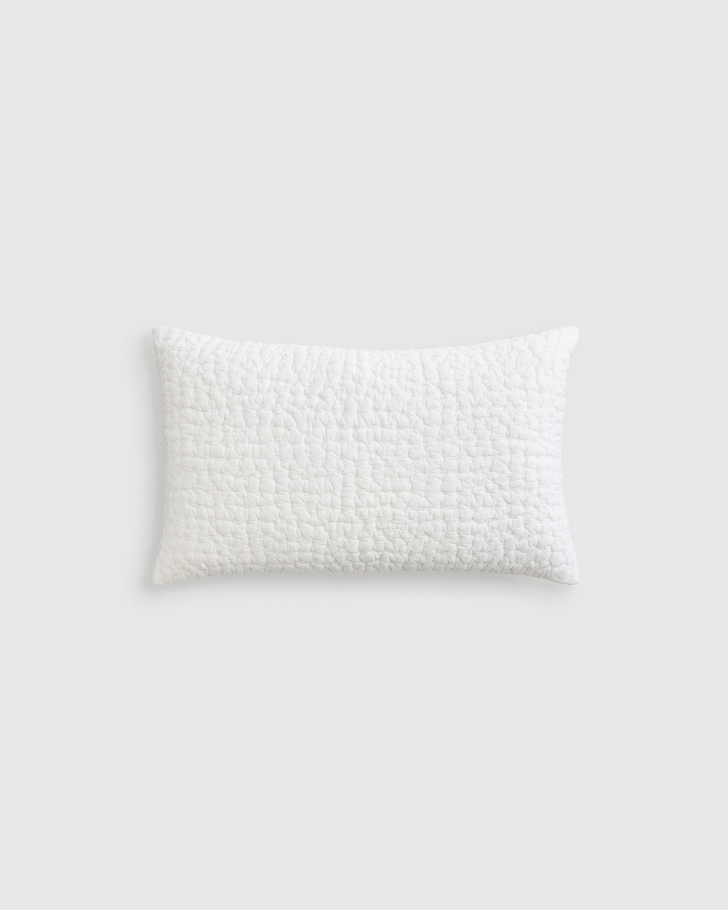 White Organic Cotton Hand Stitched Pillow Cover