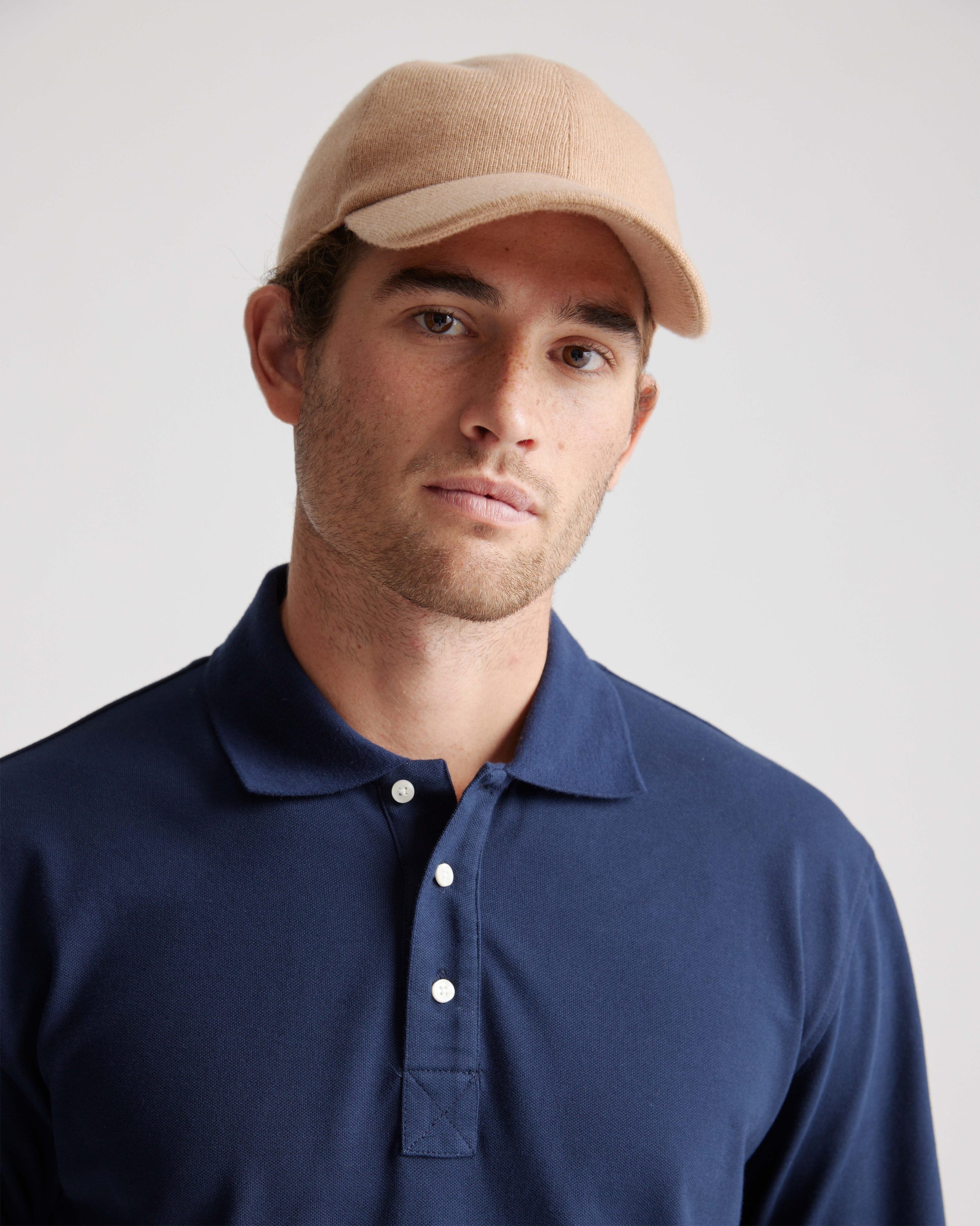 Camel Cashmere Baseball Cap