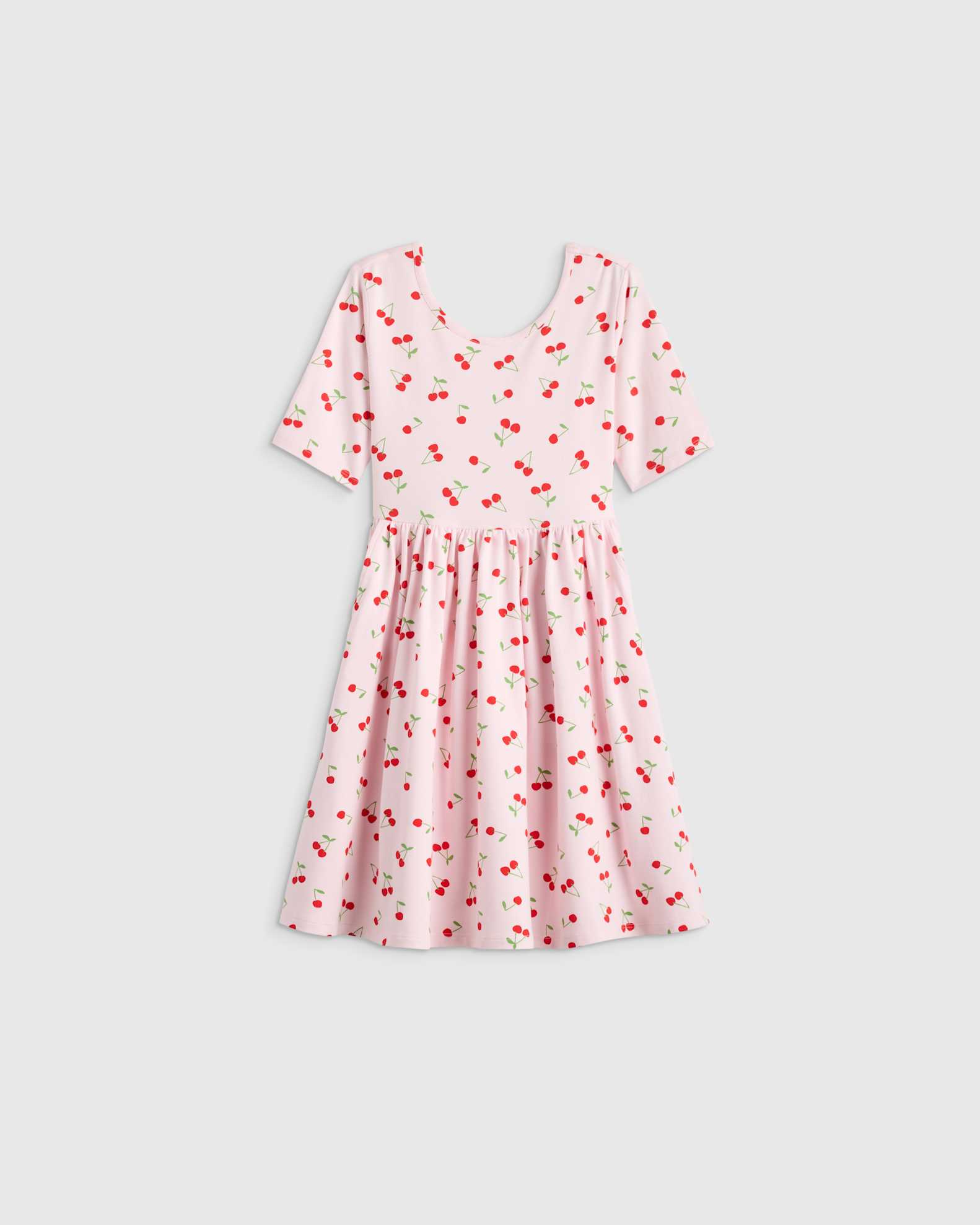 Skater Dress in Sweet Cherries, Size 2T, Organic Cotton by Quince - Toddler Skater Dress in Sweet Cherries, Size 2T, Organic Cotton by Quince - Toddler