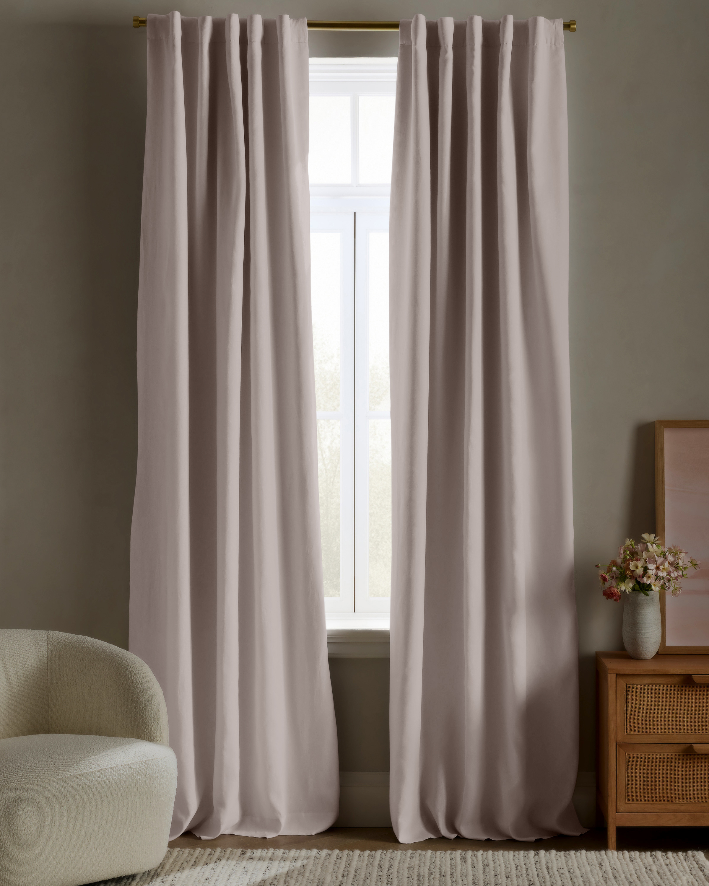 pod fog linen European True Blackout Curtain Single Panel in Vintage Blush, Size 96x96 by Quince FLAVORS:Grapey Wattage:51-100W Perfect for any room RIA NV30K - Vape