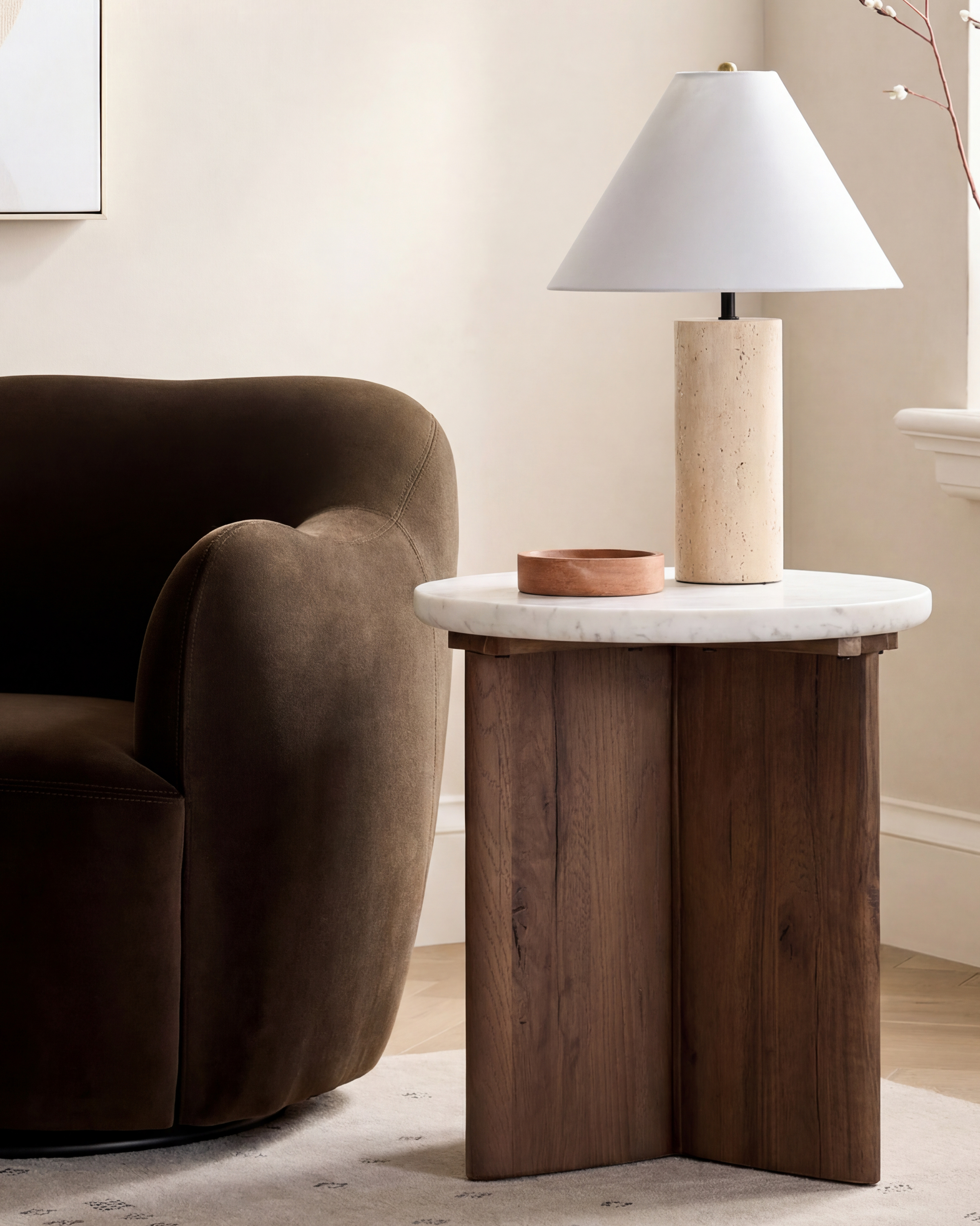 Quince Pedestal End Table - Thumbnail 2