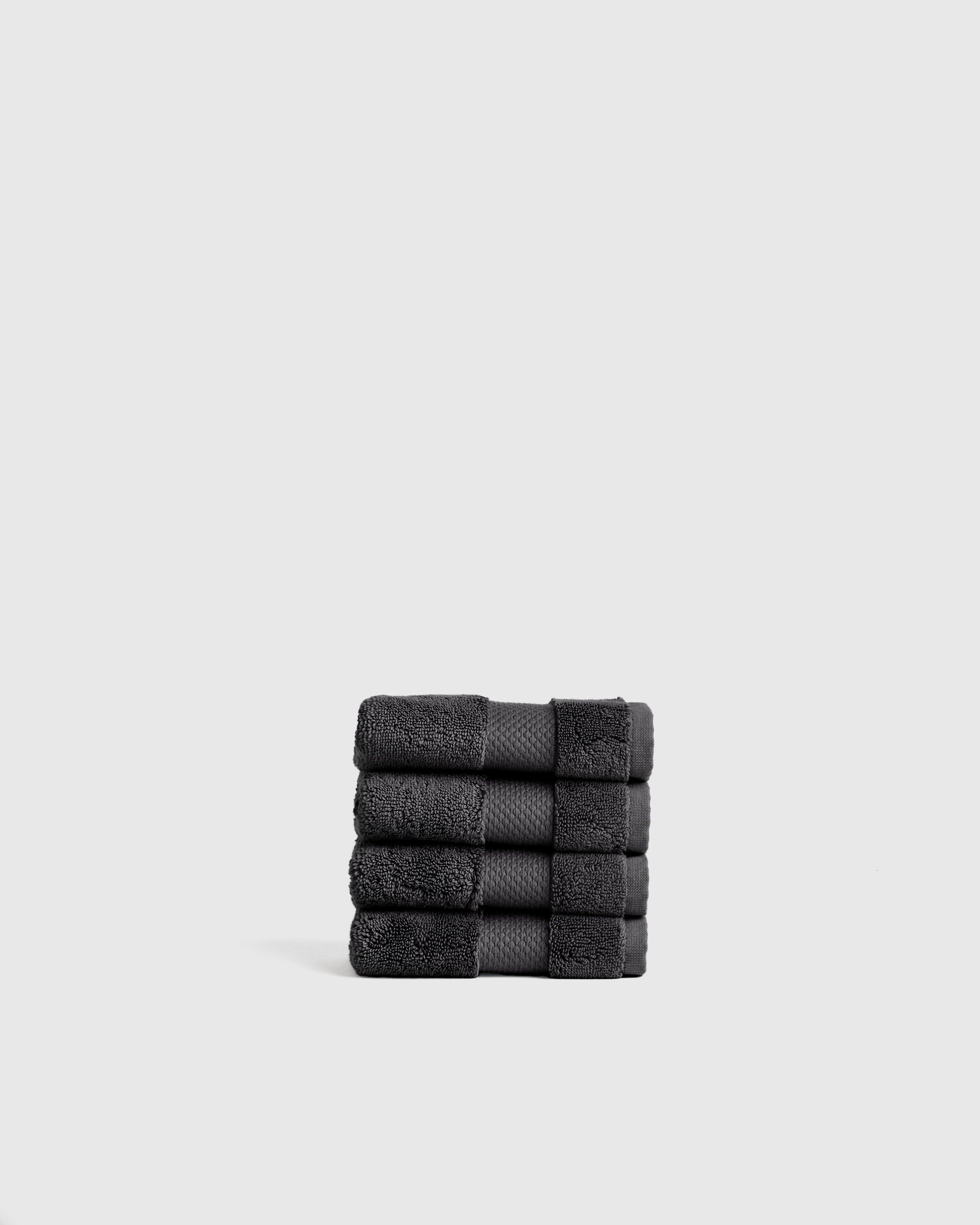 Charcoal Turkish Ultra Plush Washcloth (Set of 4)
