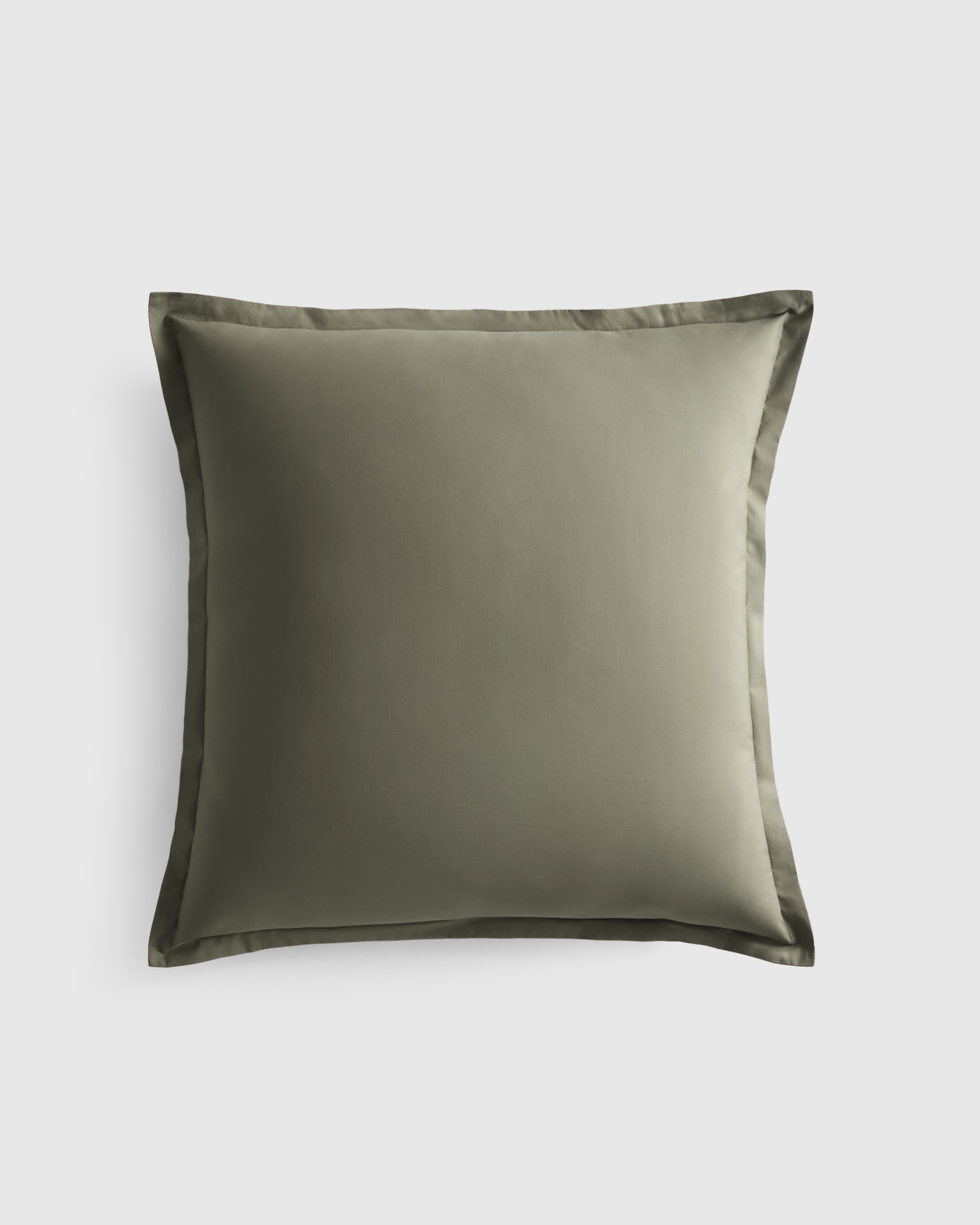 Organic Crisp Percale Euro Sham in Dusty Olive | Quince Canada
