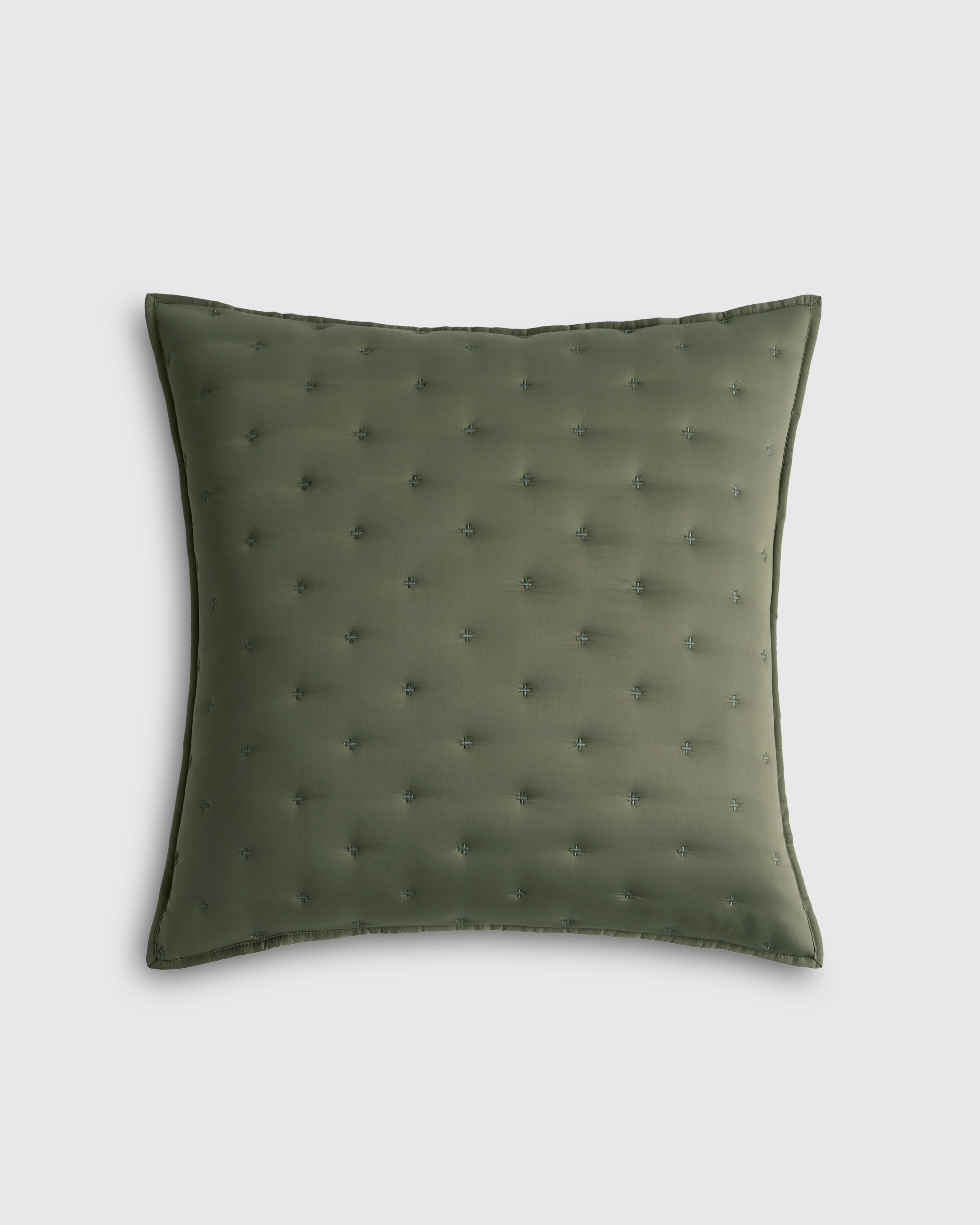 Dusty Olive Bamboo Dream Quilted Euro Sham
