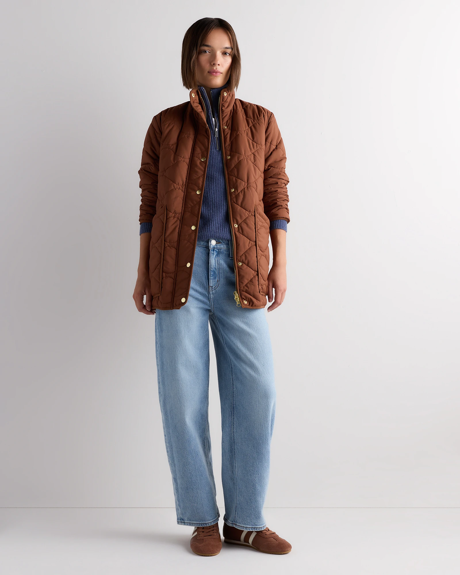 Featherless Quilted Long Puffer Jacket