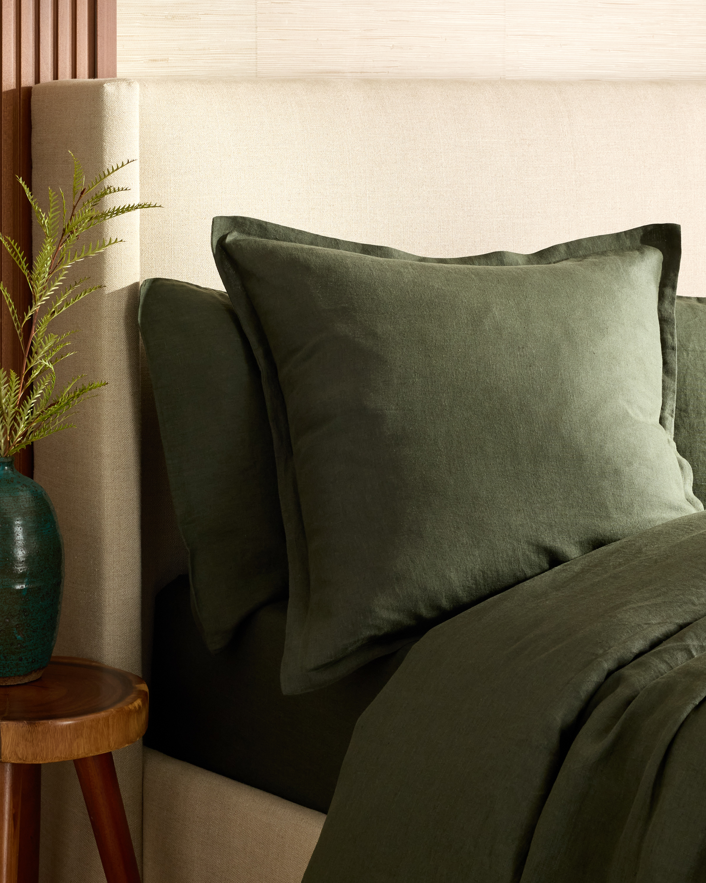 Pine European Linen Euro Sham