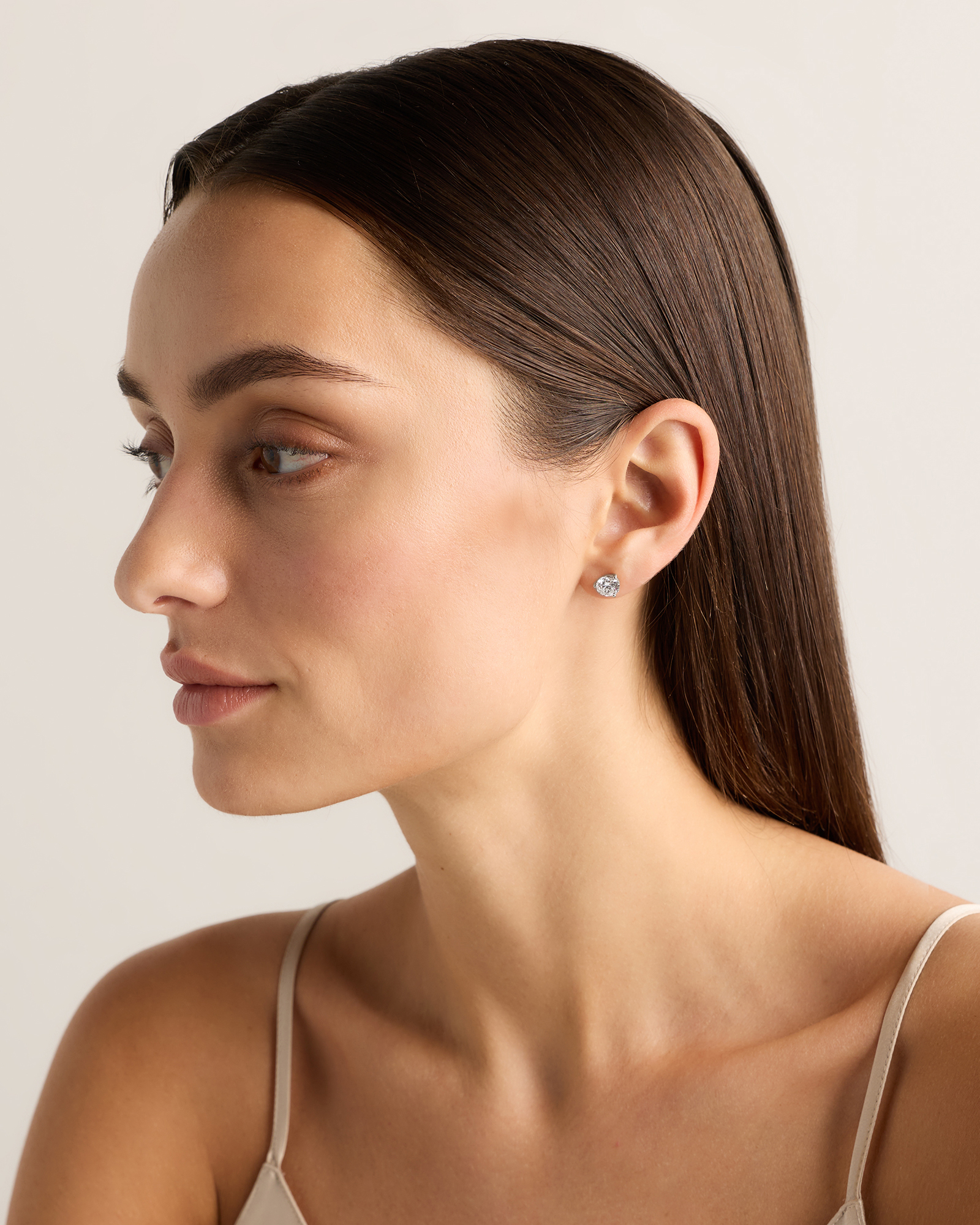 14K Gold Lab Grown Diamond Martini Studs - 2.5ctw - thumbnail 9