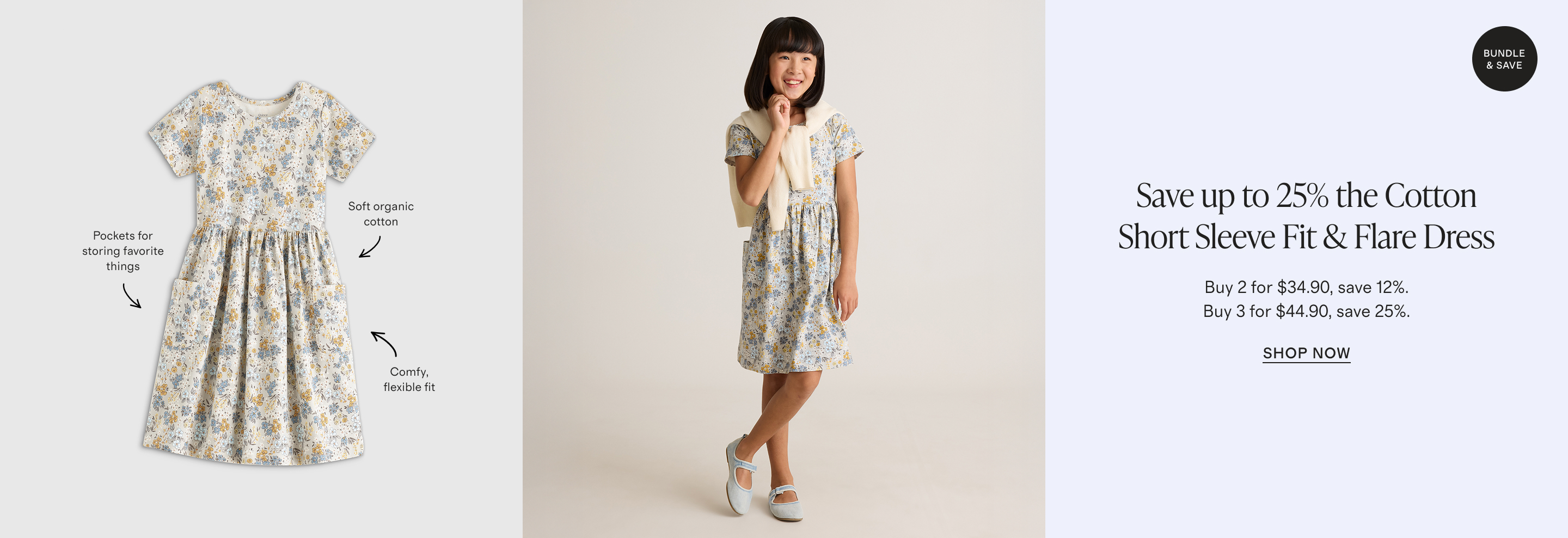 short sleeve fit & flare dresses banner - Desktop