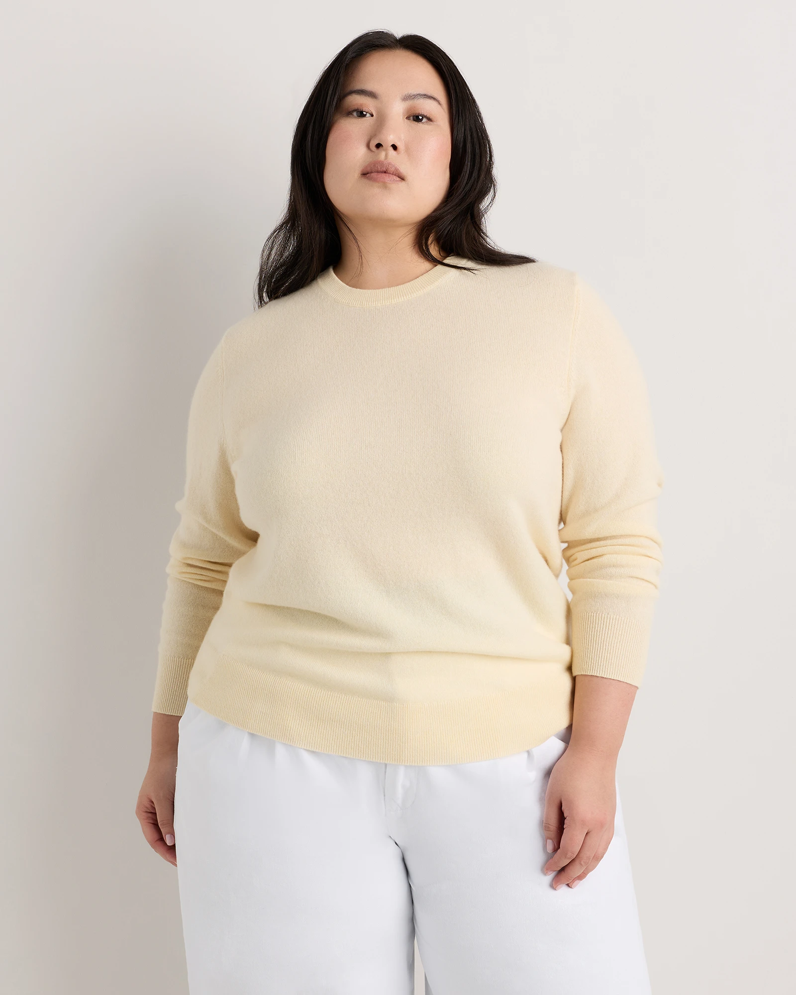 Mongolian Cashmere Crewneck Sweater - Plus Size