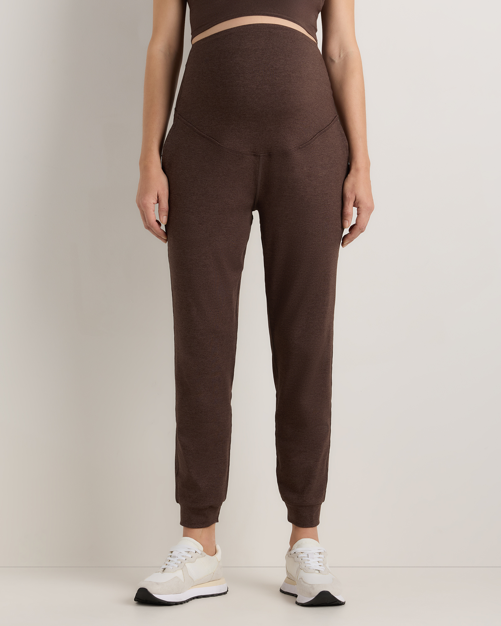 Heather Espresso Ultra-Soft Maternity Joggers