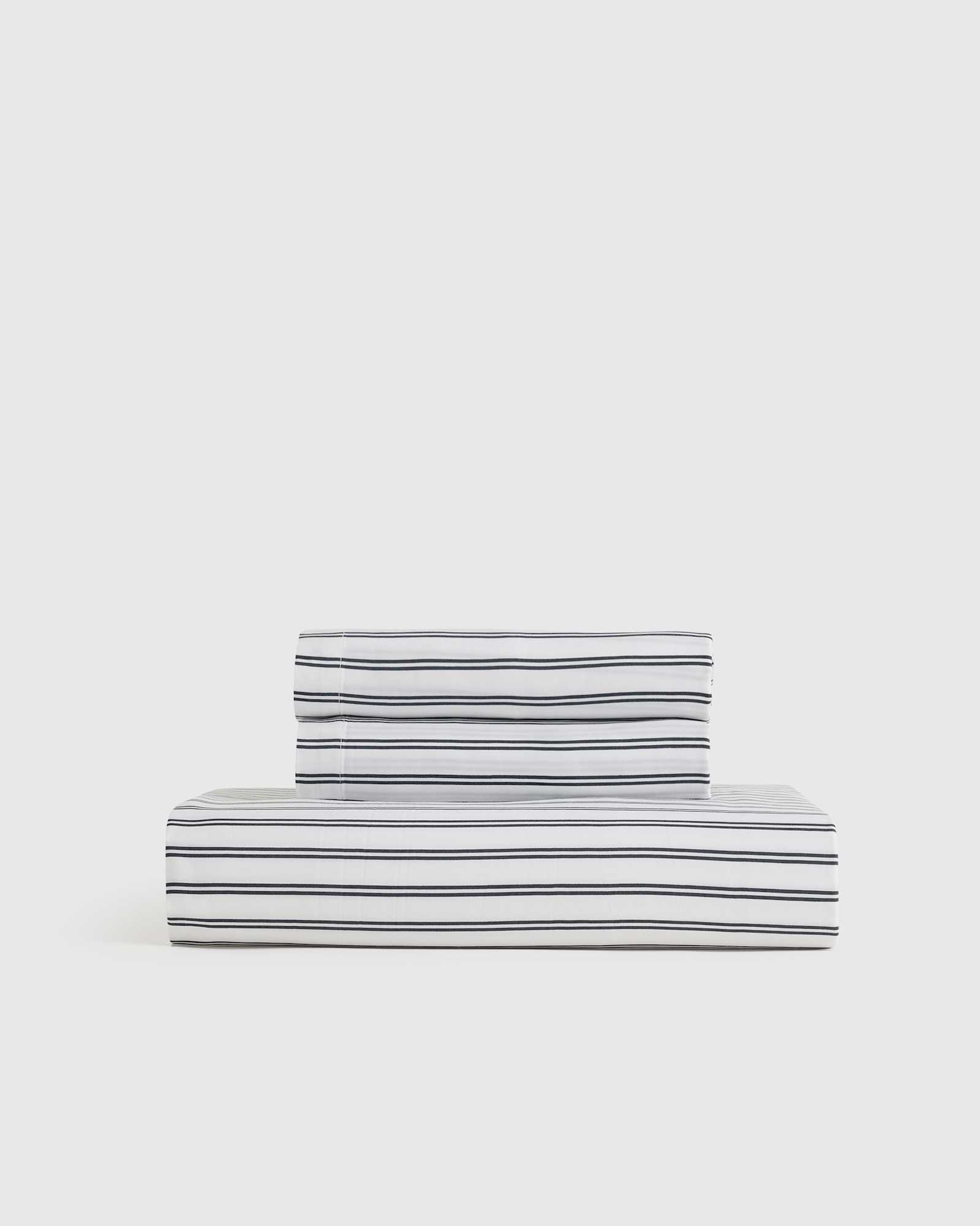 Double Stripe Nightfall Bamboo Stripe Fitted Sheet Set