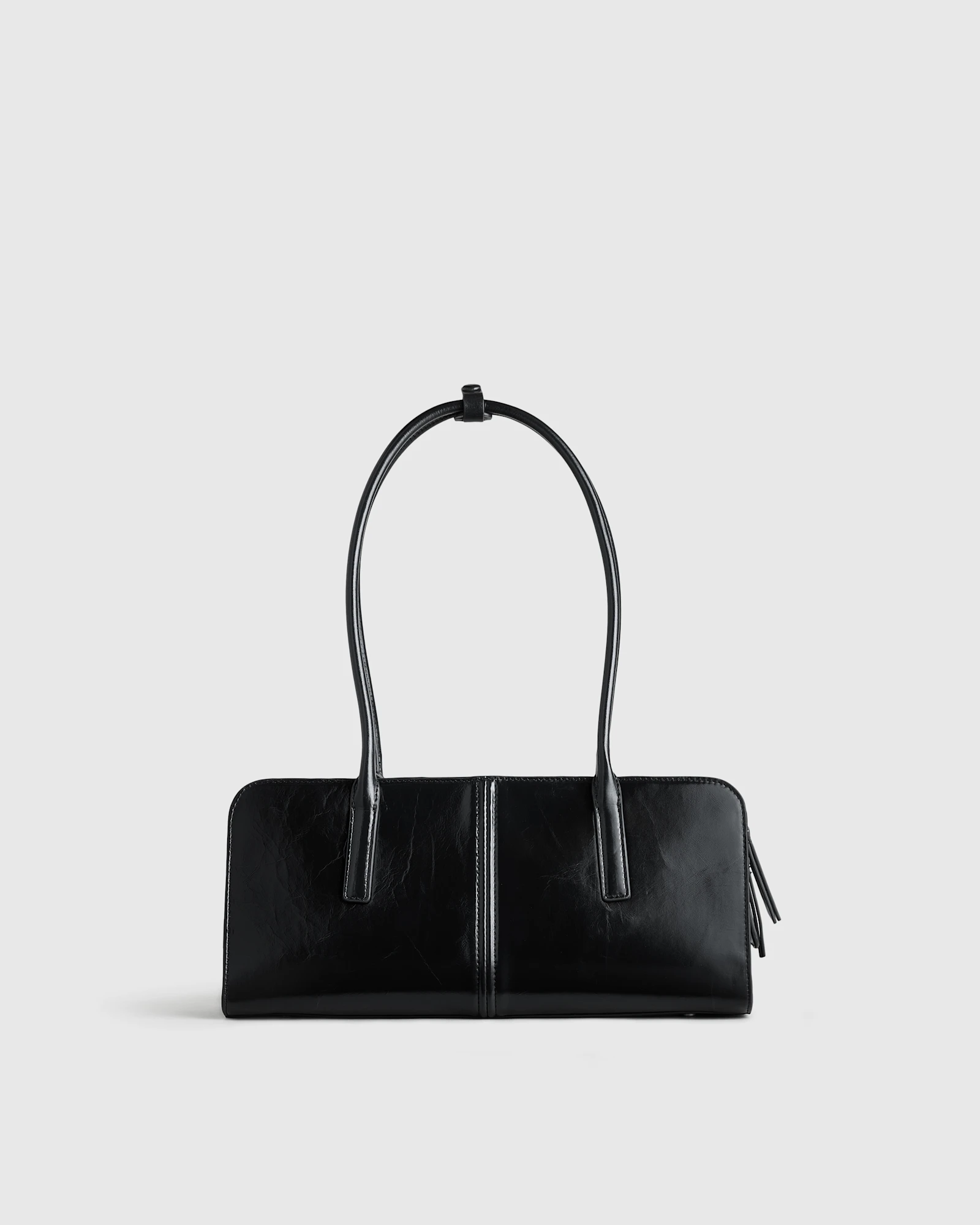 Bea Shoulder Bag in Black Crinkle