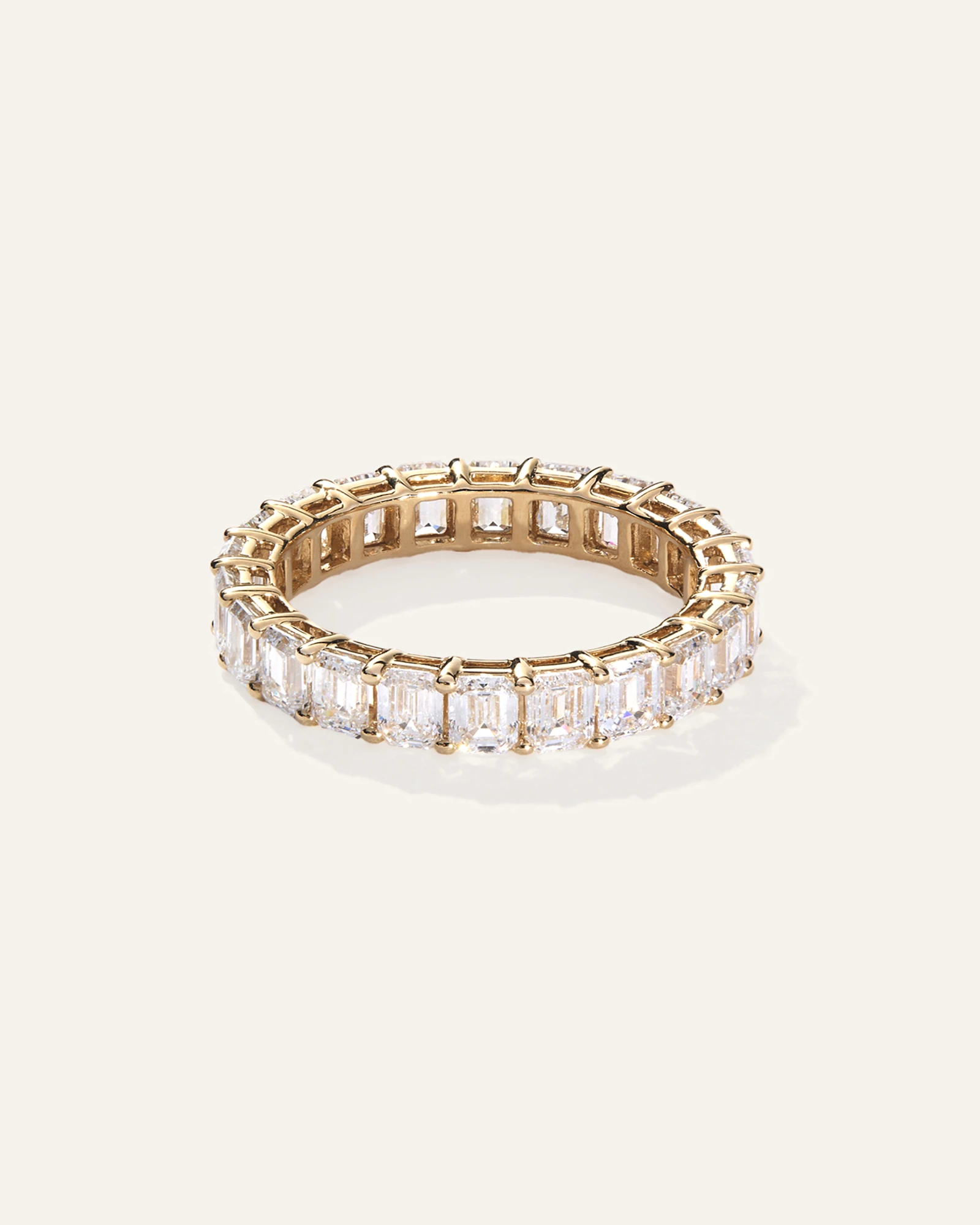 Lab Grown Diamond Emerald Eternity Band