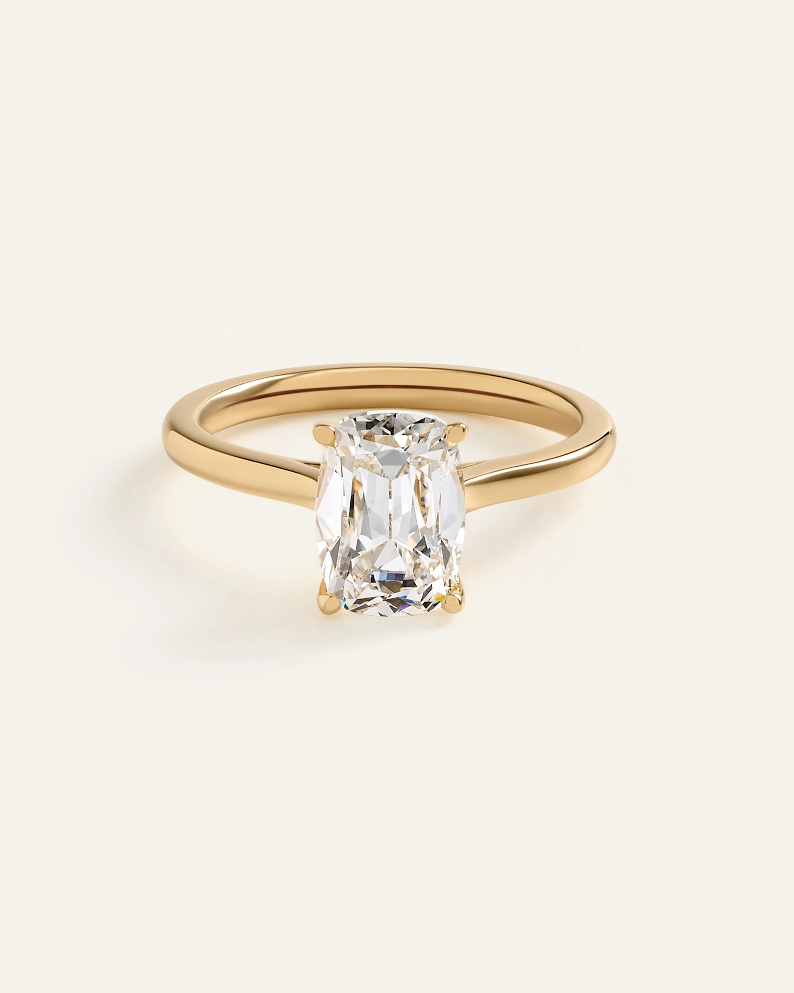 Lab Grown Diamond Antique Cushion Trellis Cathedral Engagement Ring - 2.5ct