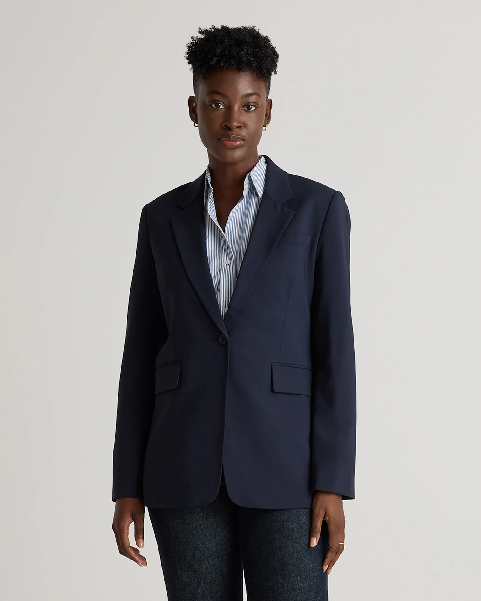 Italian Wool Long Blazer