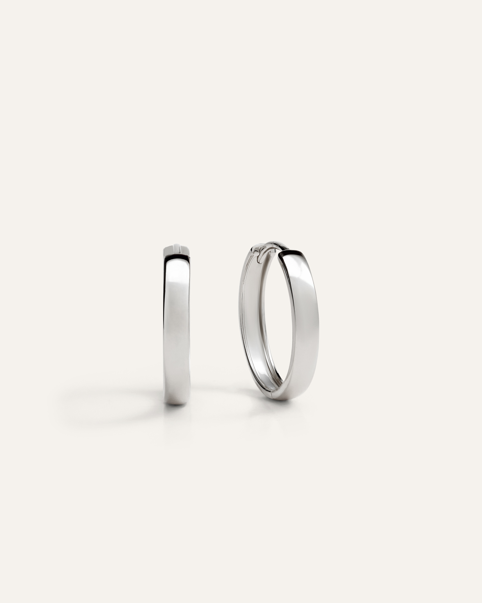 White Gold 14K Gold Bold Hoops