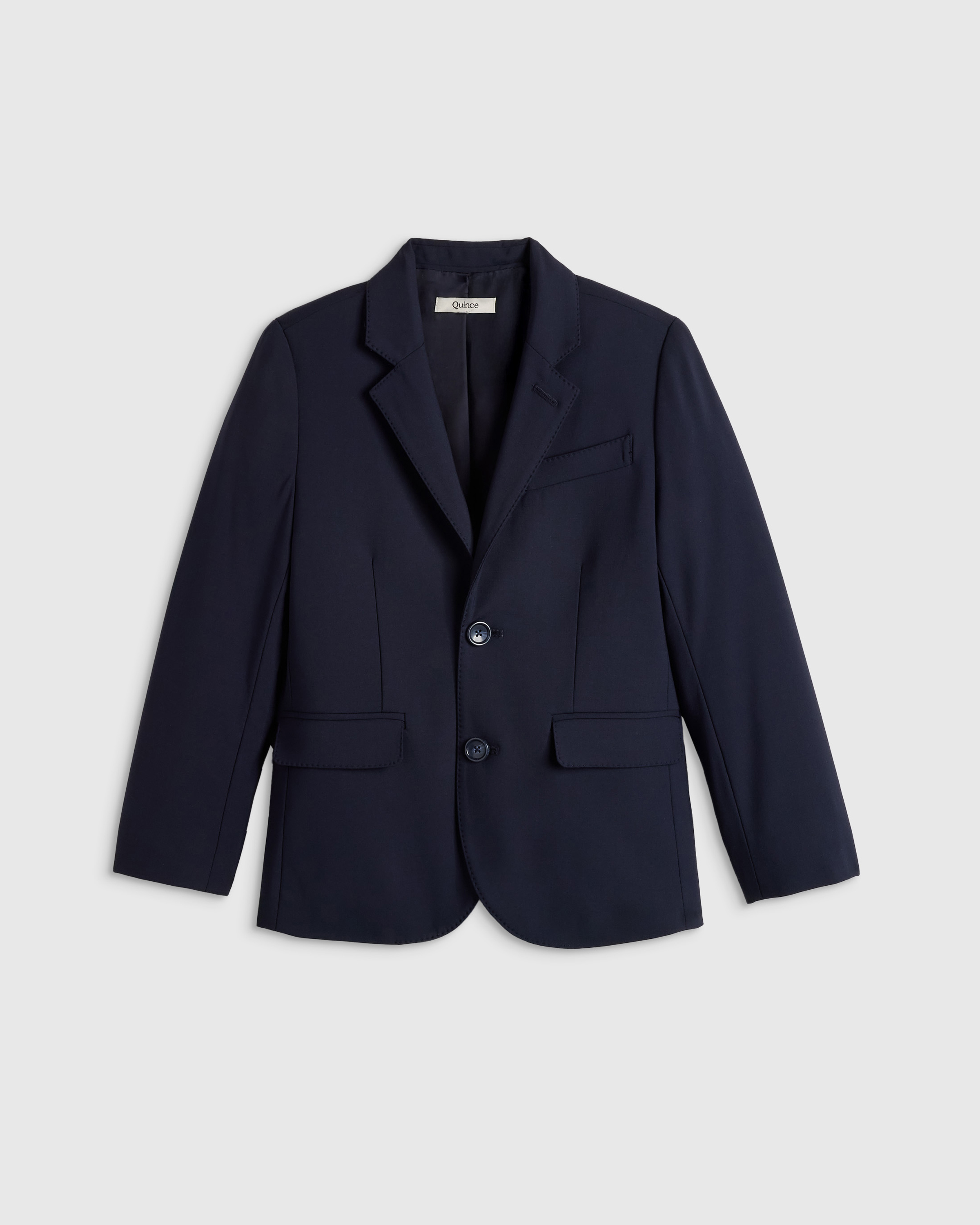 Navy Kids Italian Wool Suit Jacket