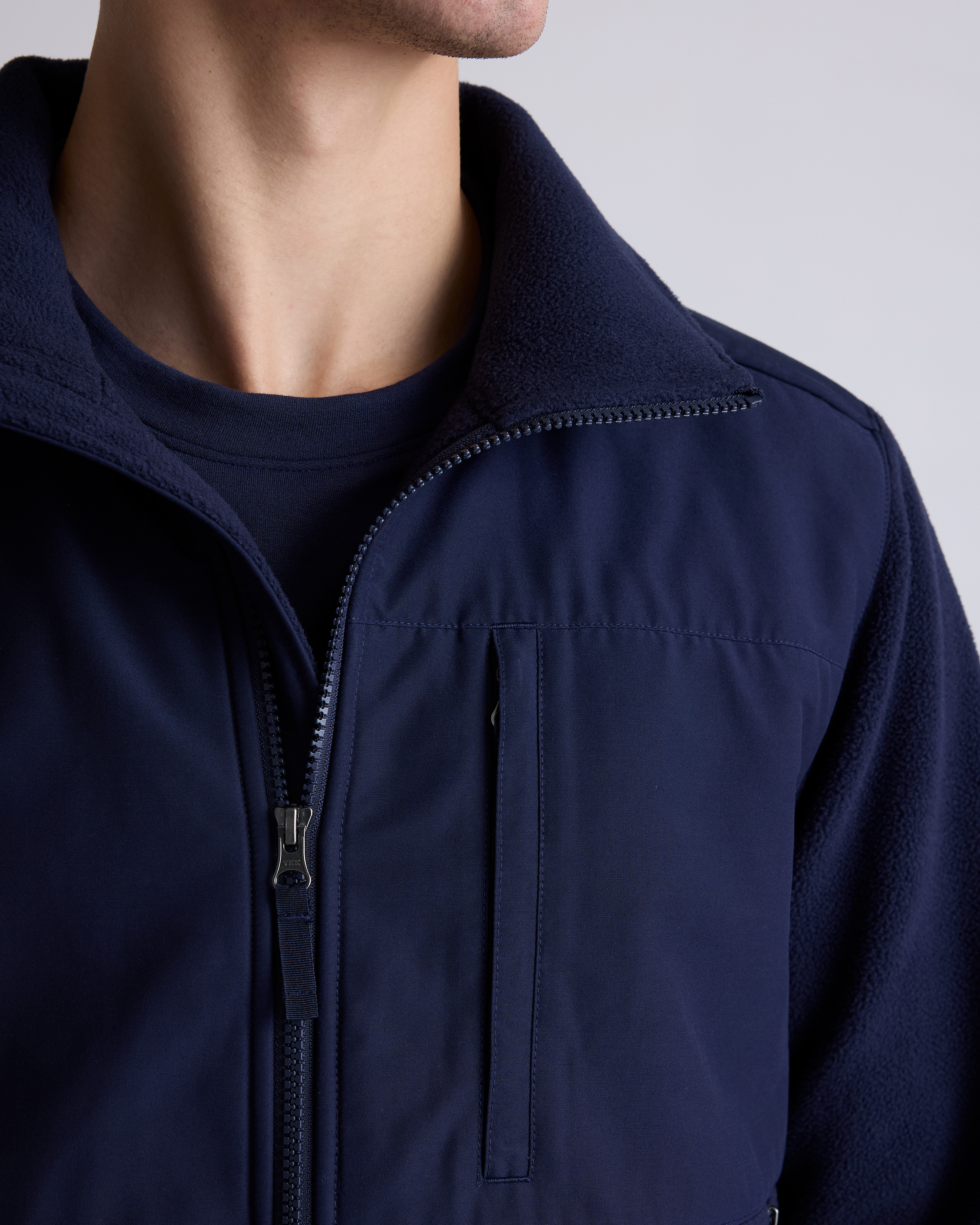 Polar Fleece Full-Zip Jacket in Deep Navy